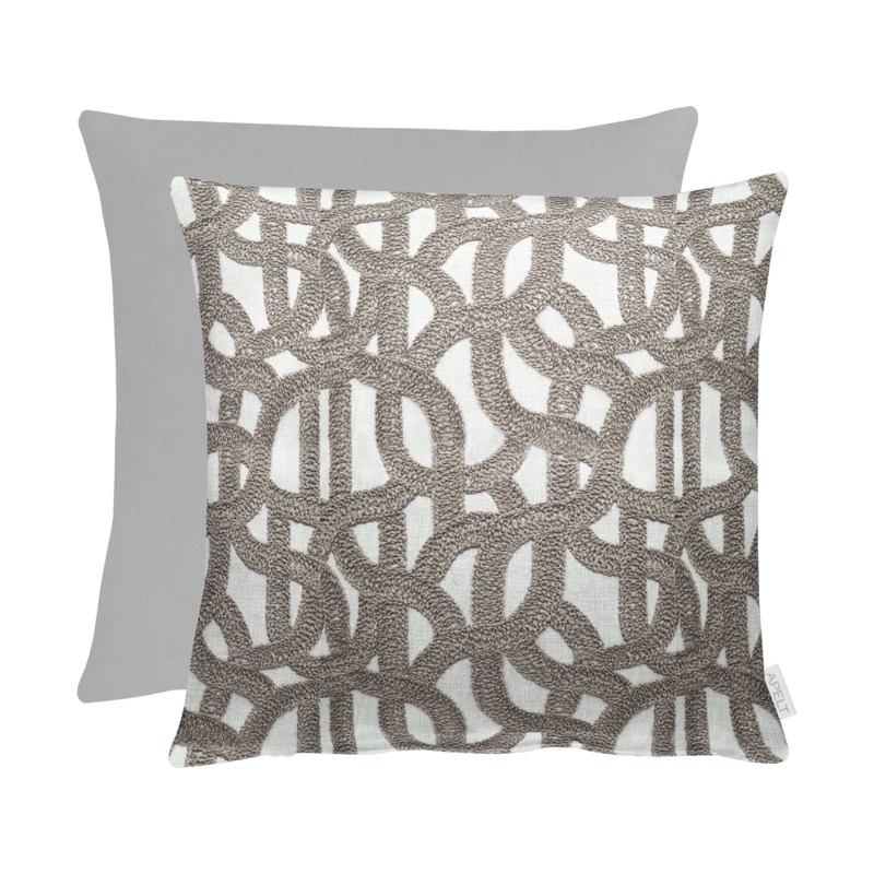 Kissen Rafia Grau 45x45cm