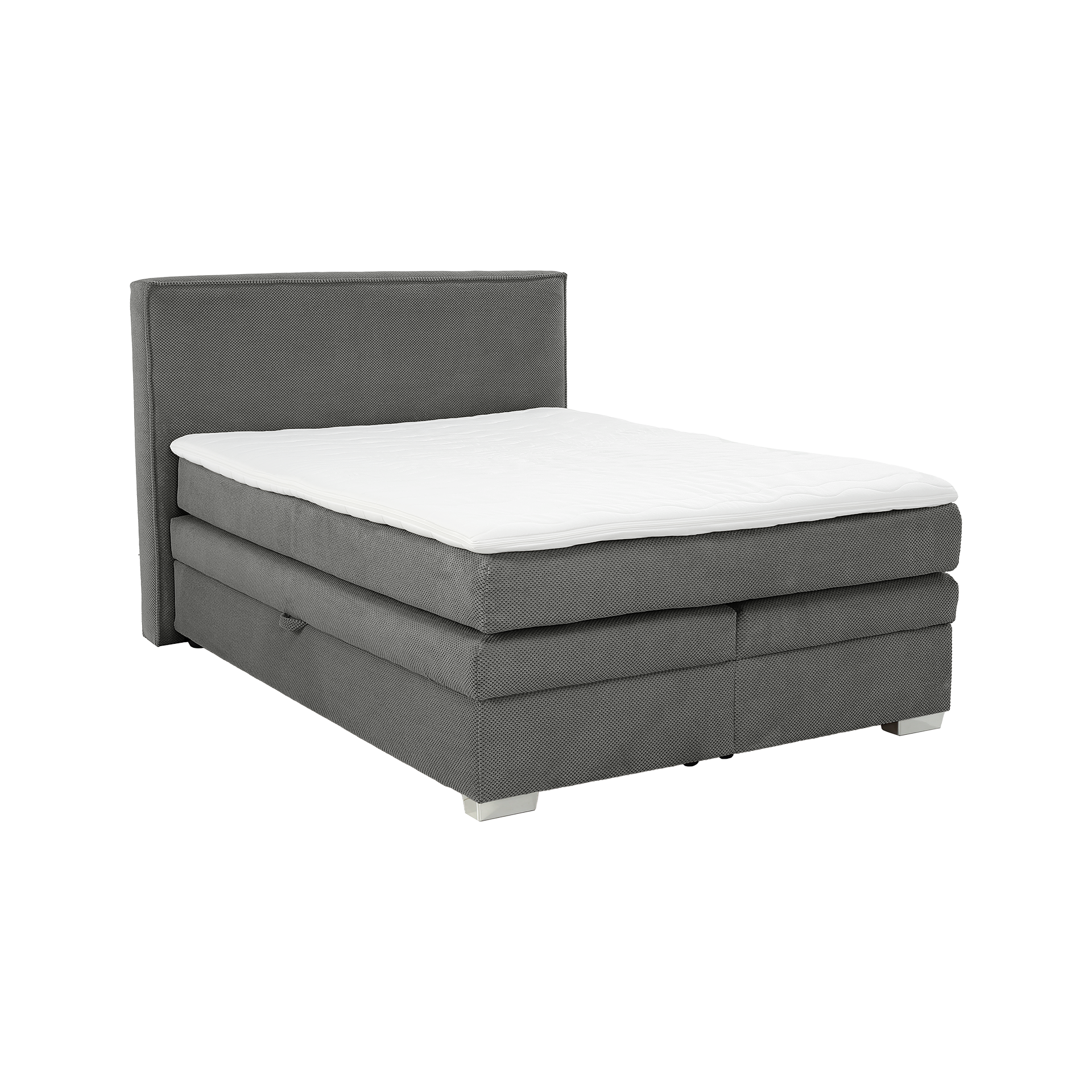 Boxspringbett Ariane Grau 140x200 cm Oberseite H2 - mittelfest, bis ca. 80 kg Unterseite H3 - fest, ab ca. 80 kg Boxspringbett Ariane Grau 140x200 cm Oberseite H2 - mittelfest, bis ca. 80 kg Unterseite H3 - fest, ab ca. 80 kg