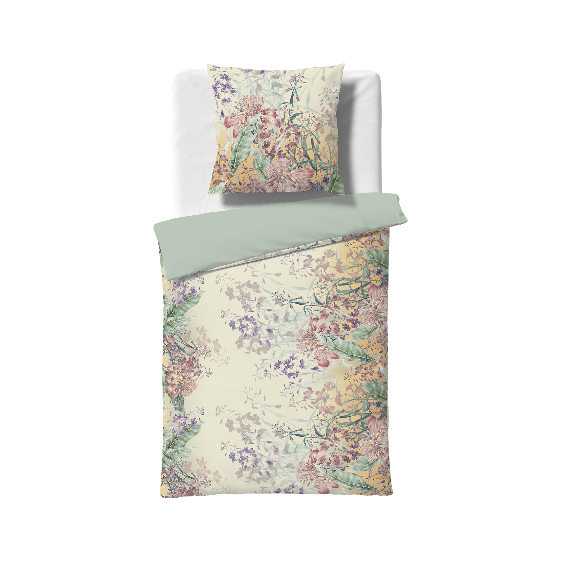 Satin Bettwäsche Bed Art S Bunt 135x200cm