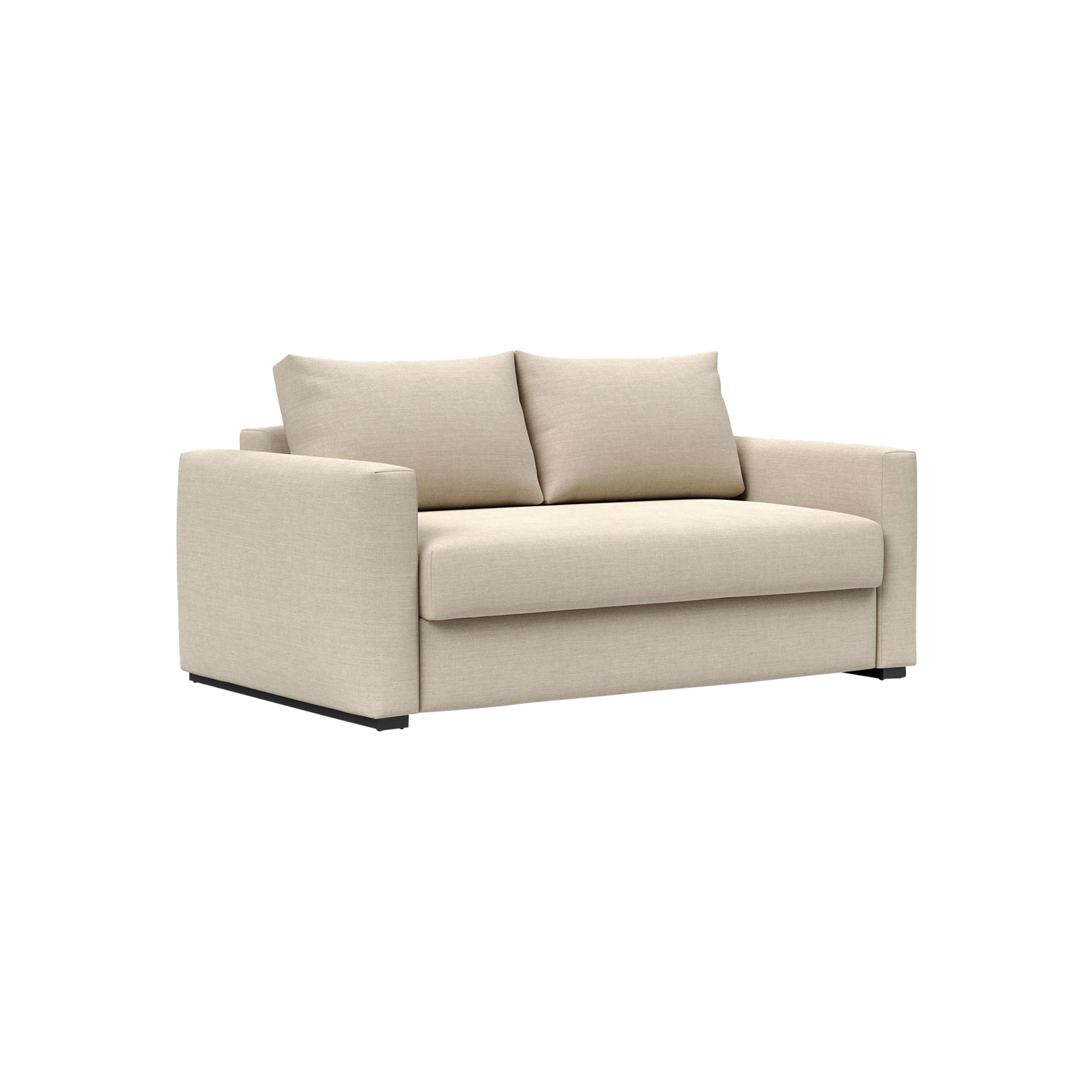 INNOVATION LIVING Schlafsofa Cosial 140 Bezug Latte Fuß Schwarz INNOVATION LIVING Schlafsofa Cosial 140 Bezug Latte Fuß Schwarz