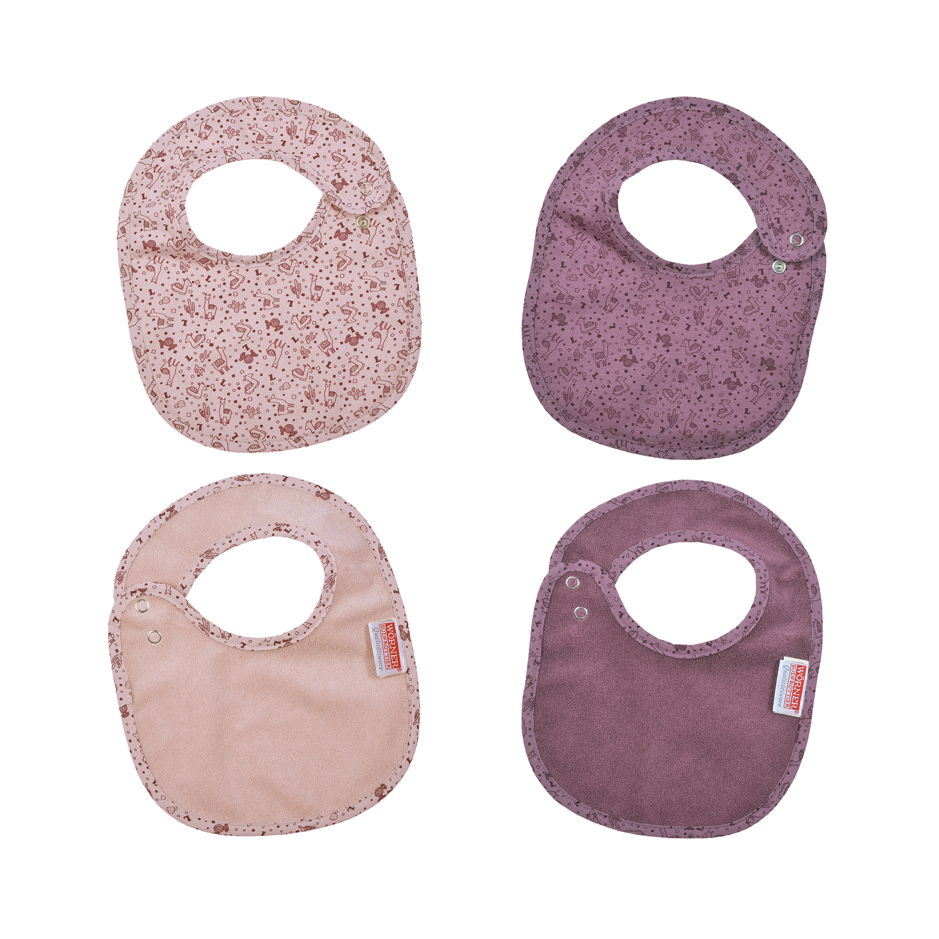 Lätzchen Lamas 2-teilig Rosa Lätzchen Lamas 2-teilig Rosa