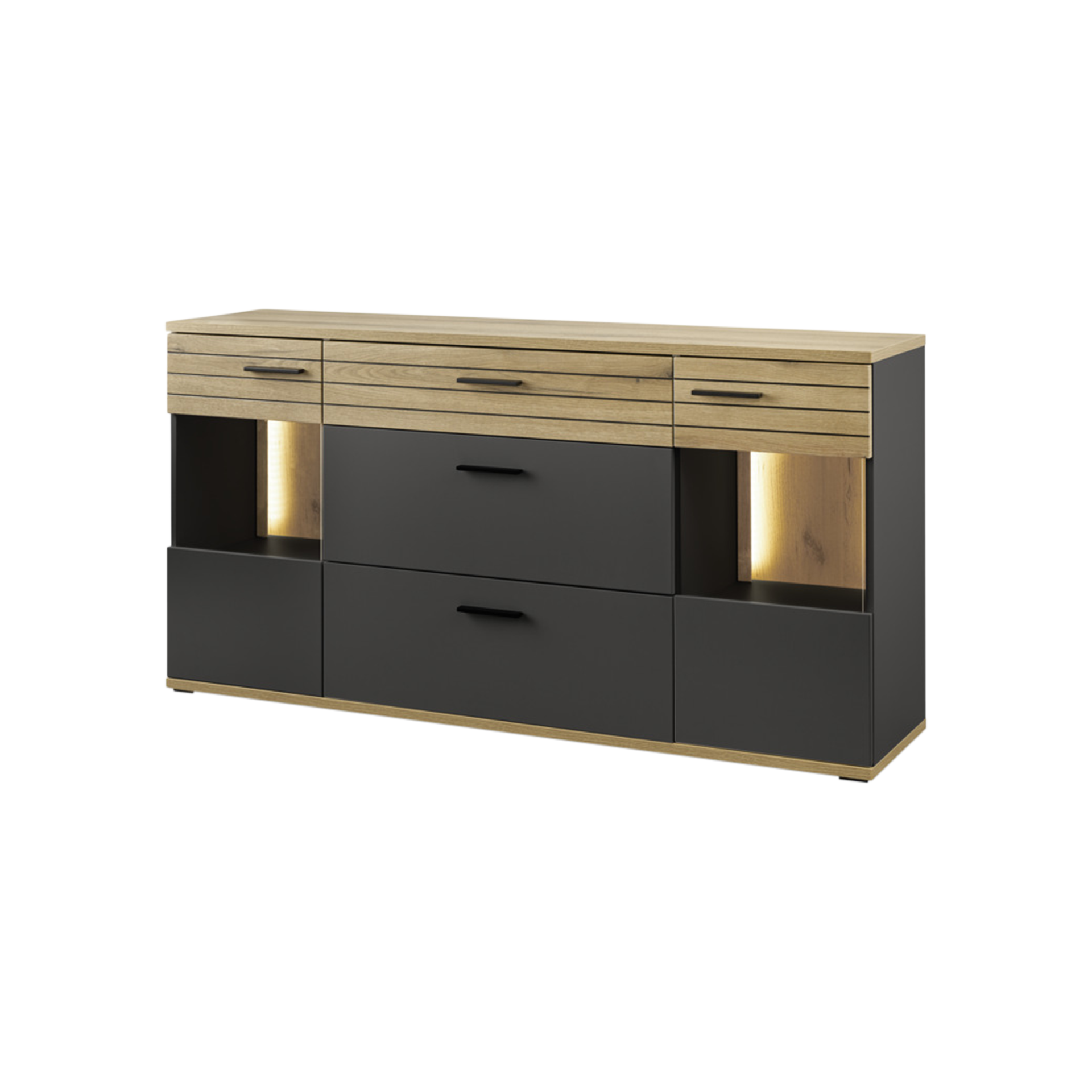 set one by Musterring Sideboard Quincy Anthrazit 40*160*82