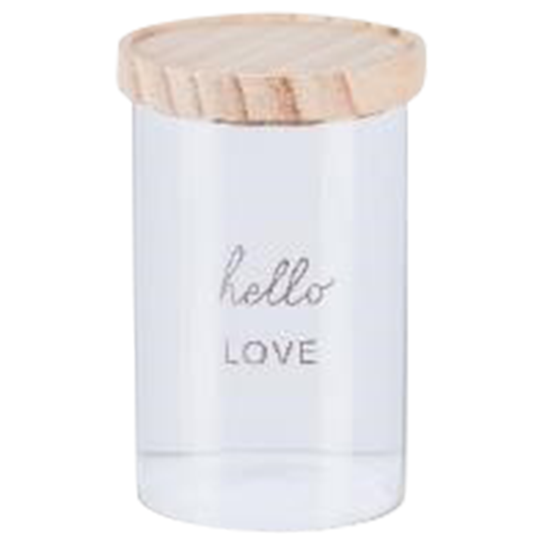 Vorratsdose Hello Love Klarglas-Natur