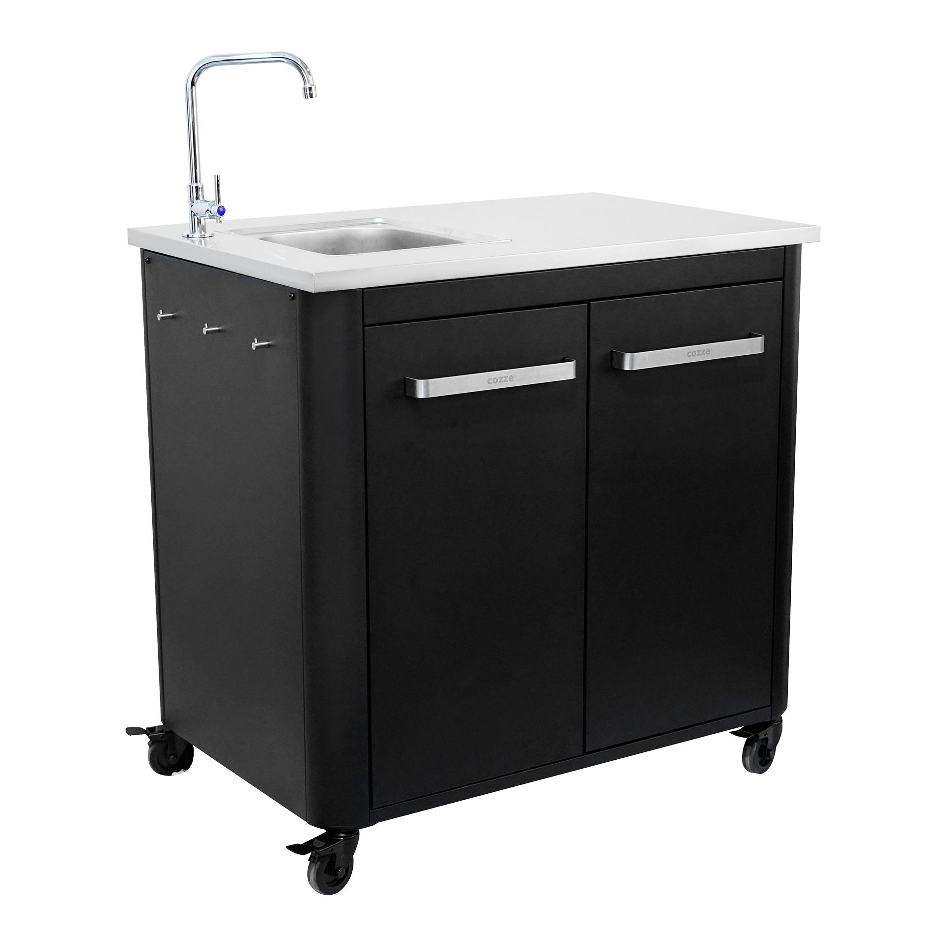 cozze® Gartenschrank Outdoorküche Schwarz 60*90*90