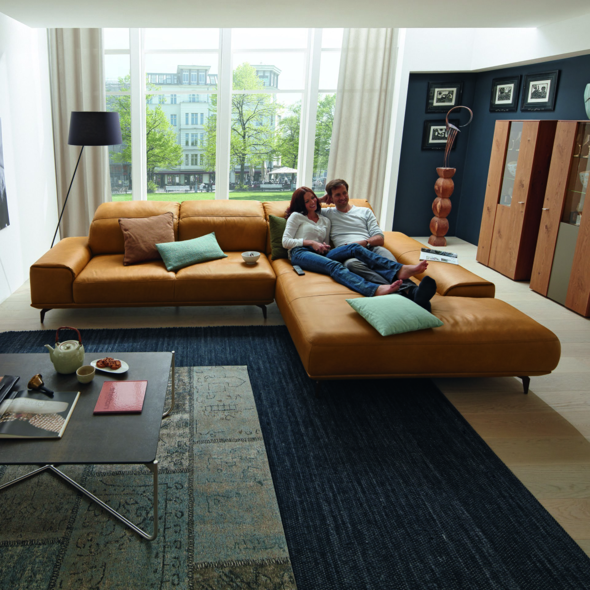Musterring Ecksofa MR 2490 Braun Ottomane rechts Musterring Ecksofa MR 2490 Braun Ottomane rechts