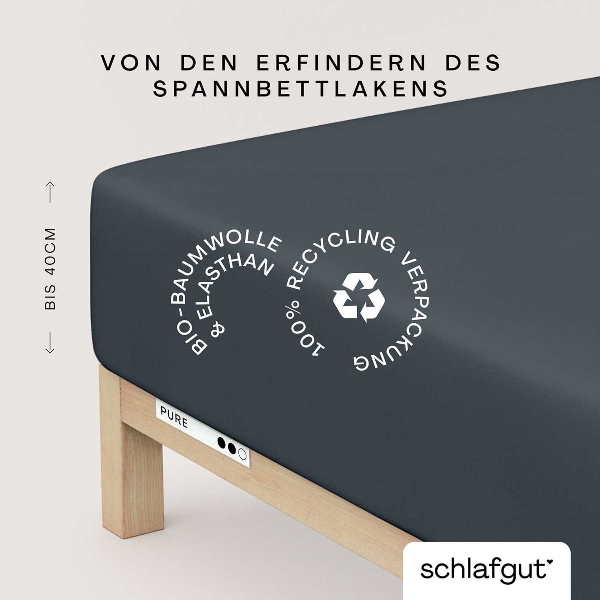 Spannbetttuch 140-160x200-220cm Grey Deep Spannbetttuch 140-160x200-220cm Grey Deep