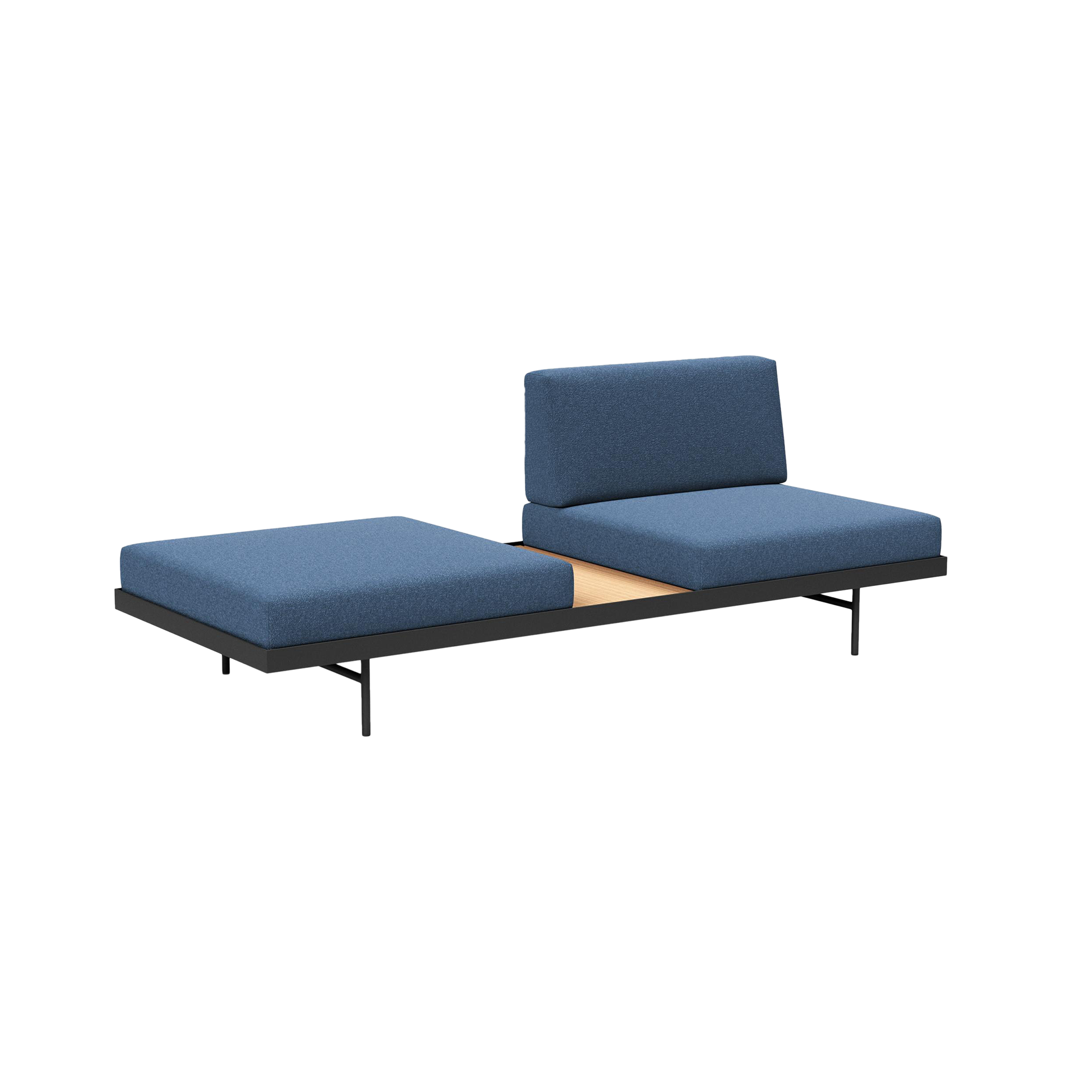 INNOVATION LIVING Schlafsofa Puri Bezug Blau Gestell Mattschwarz INNOVATION LIVING Schlafsofa Puri Bezug Blau Gestell Mattschwarz