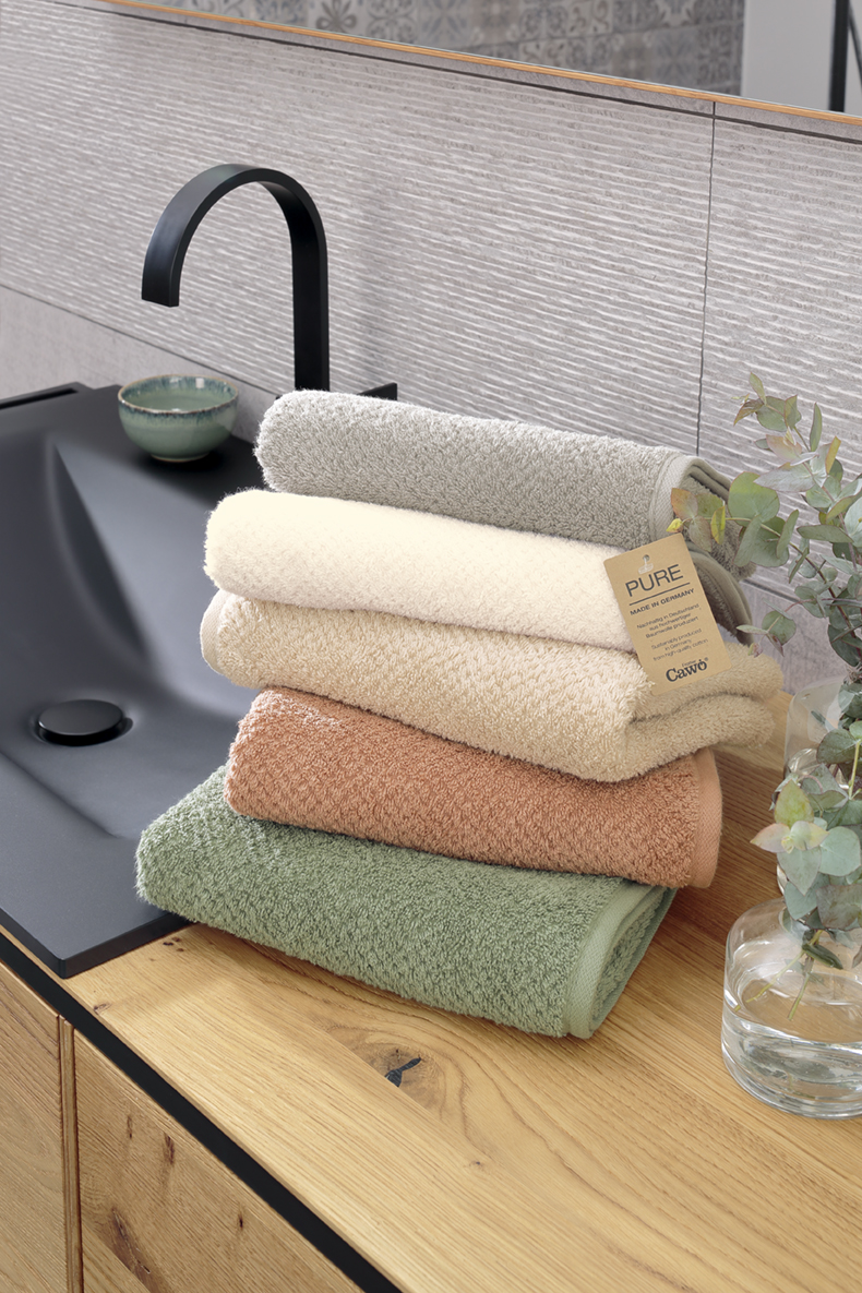 Cawö Handtuch Pure Beige 50x100cm Cawö Handtuch Pure Beige 50x100cm