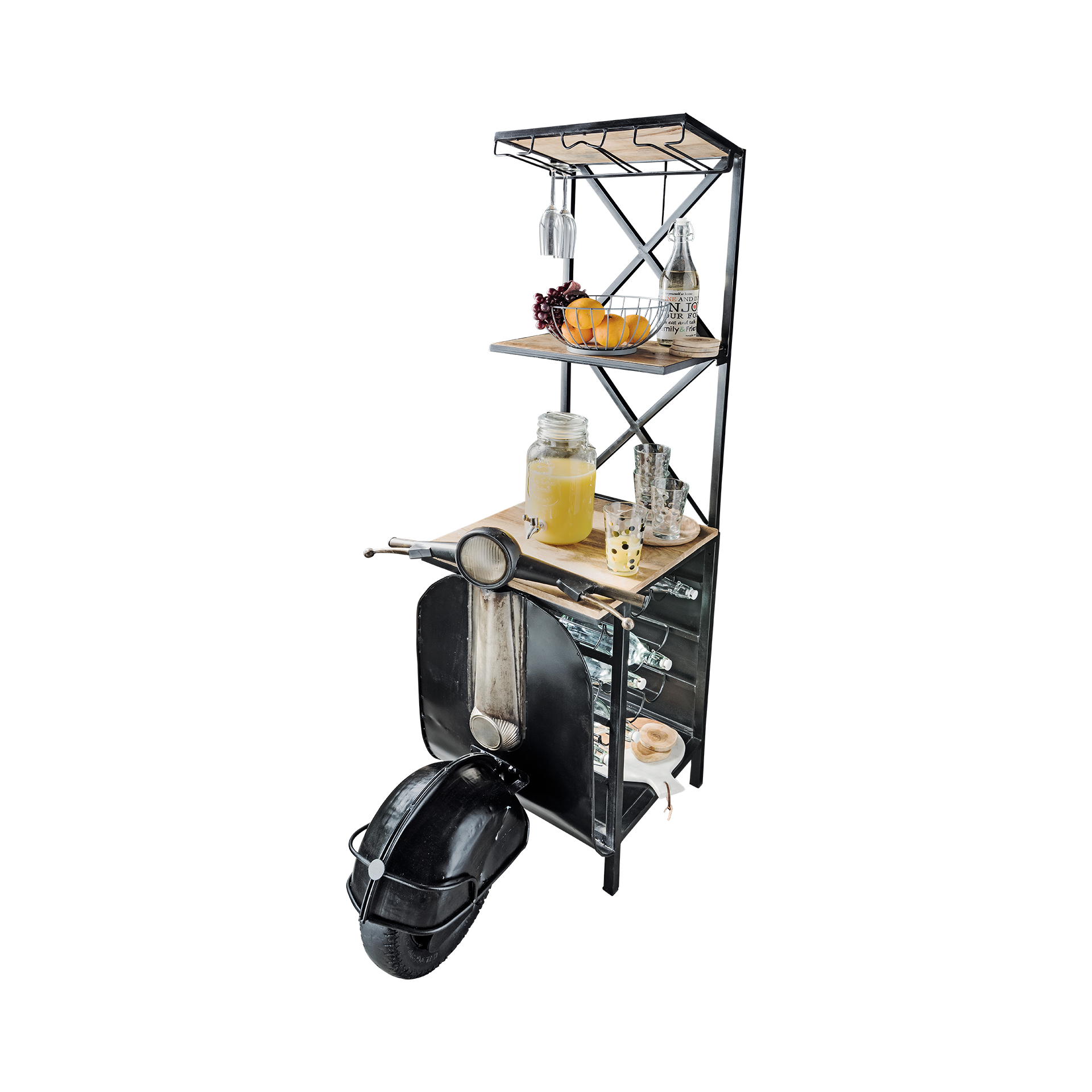 Barschrank Scooter Schwarz