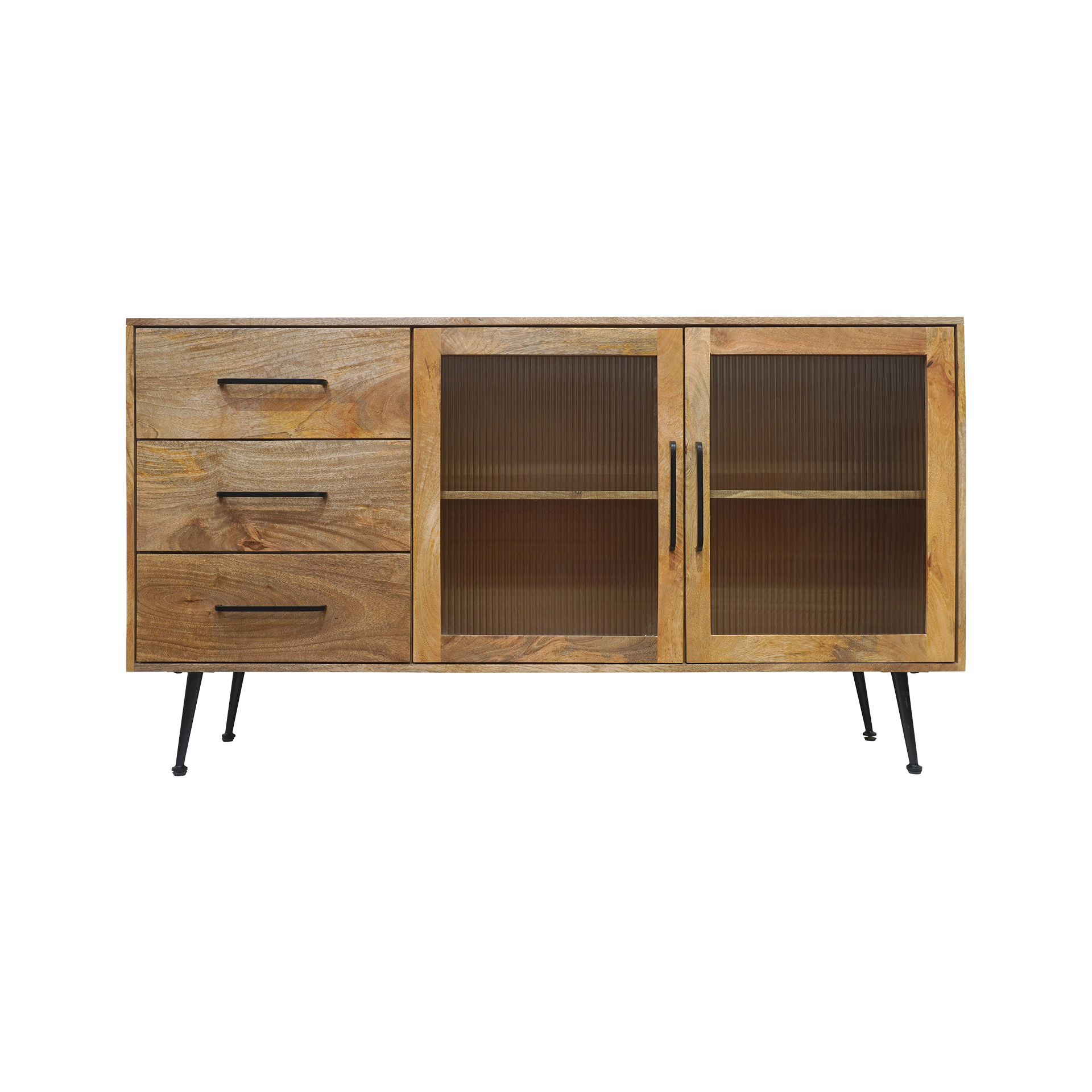 Sideboard Riffelution Mango massiv honigfarben Sideboard Riffelution Mango massiv honigfarben