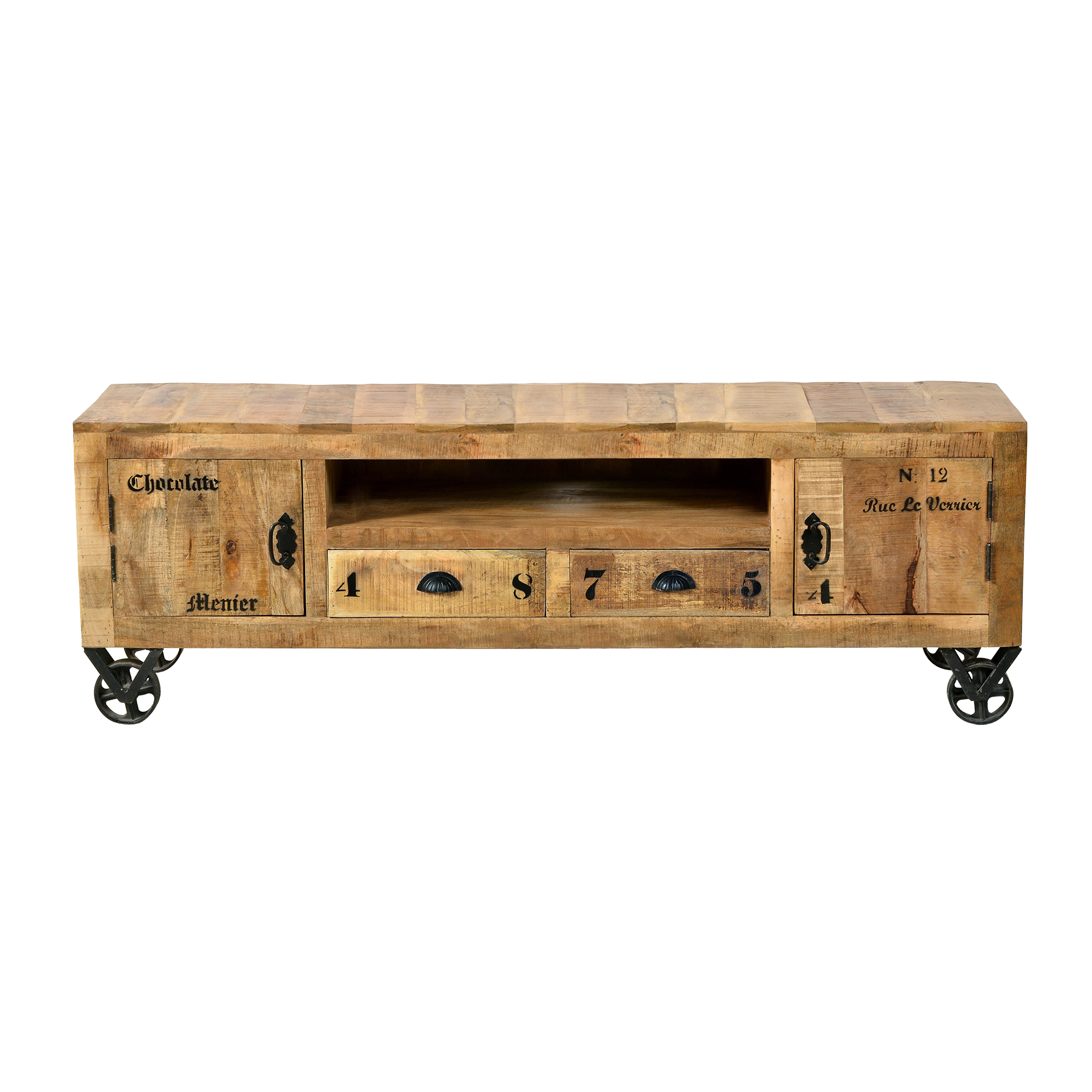 Lowboard Rustic Holzfarben 200*40*55 Lowboard Rustic Holzfarben 200*40*55