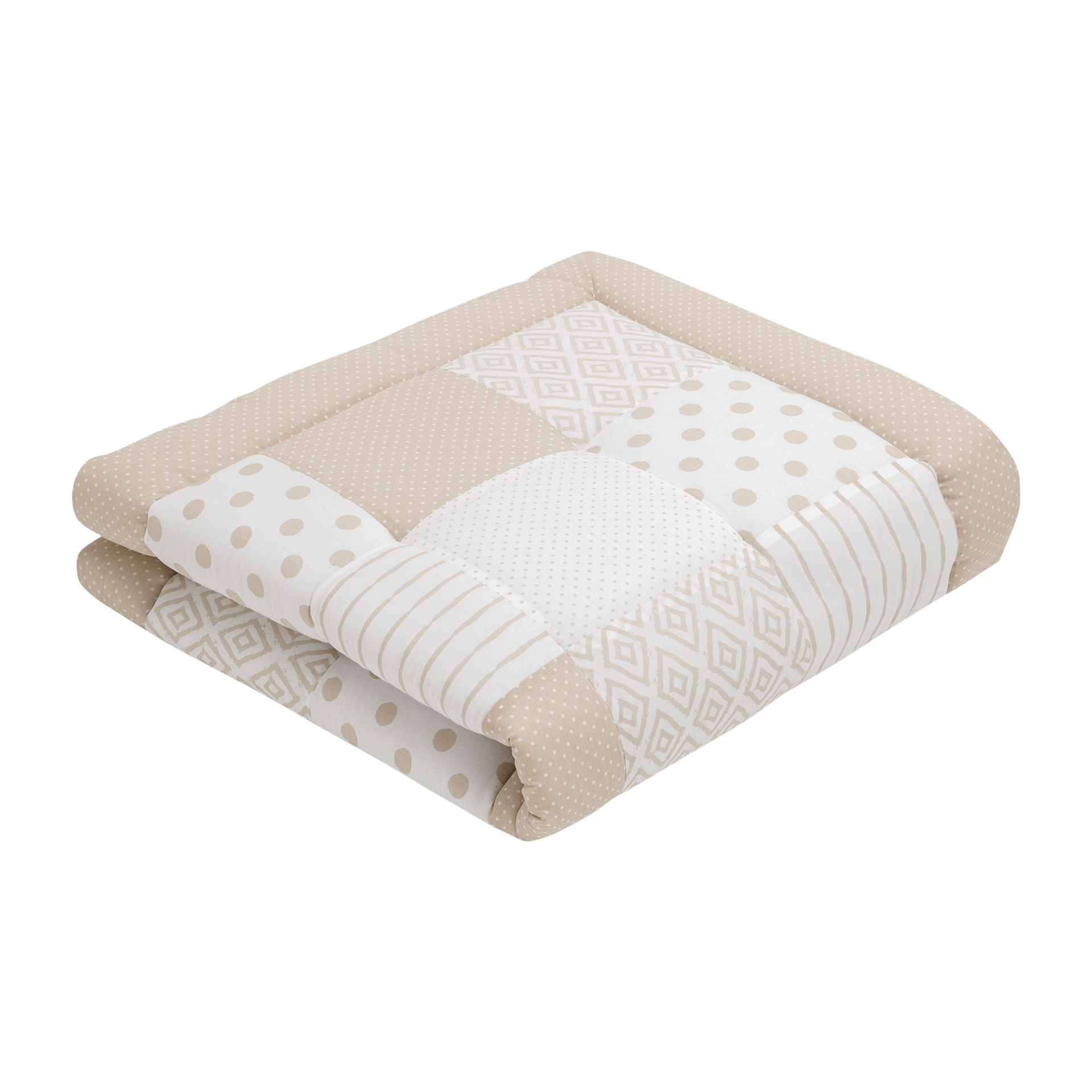 Krabbeldecke Patchwork 140x140cm Essential Beige Krabbeldecke Patchwork 140x140cm Essential Beige