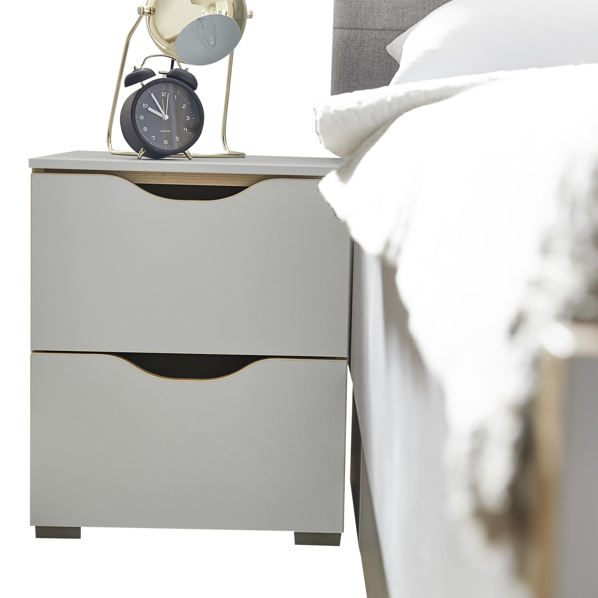 Coolfurn Nachttisch Liam Graphit, Absetzung Eiche Dekor Coolfurn Nachttisch Liam Graphit, Absetzung Eiche Dekor
