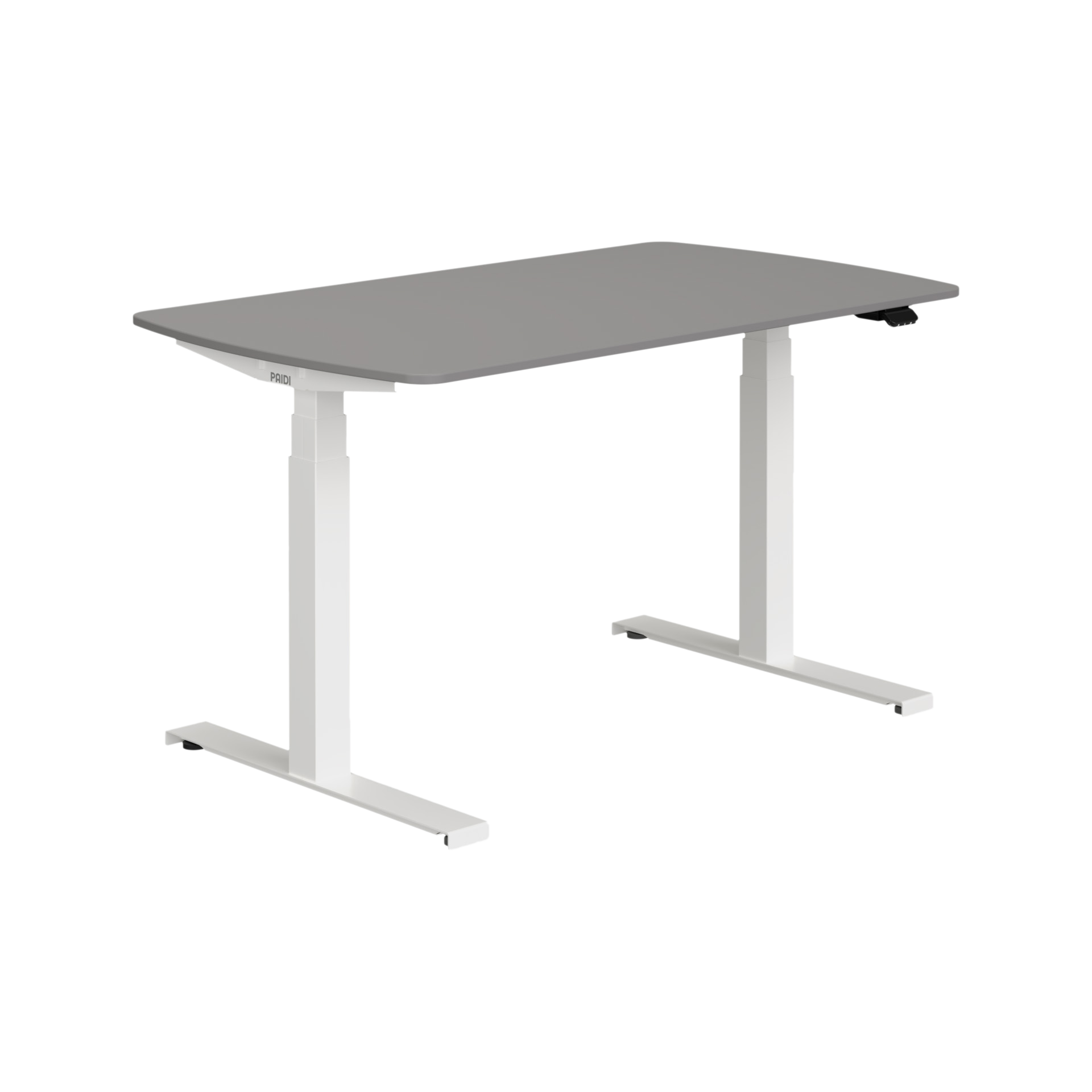 Paidi Kinderschreibtisch E-Lion Platte Schiefergrau Gestell Kreideweiß Paidi Kinderschreibtisch E-Lion Platte Schiefergrau Gestell Kreideweiß