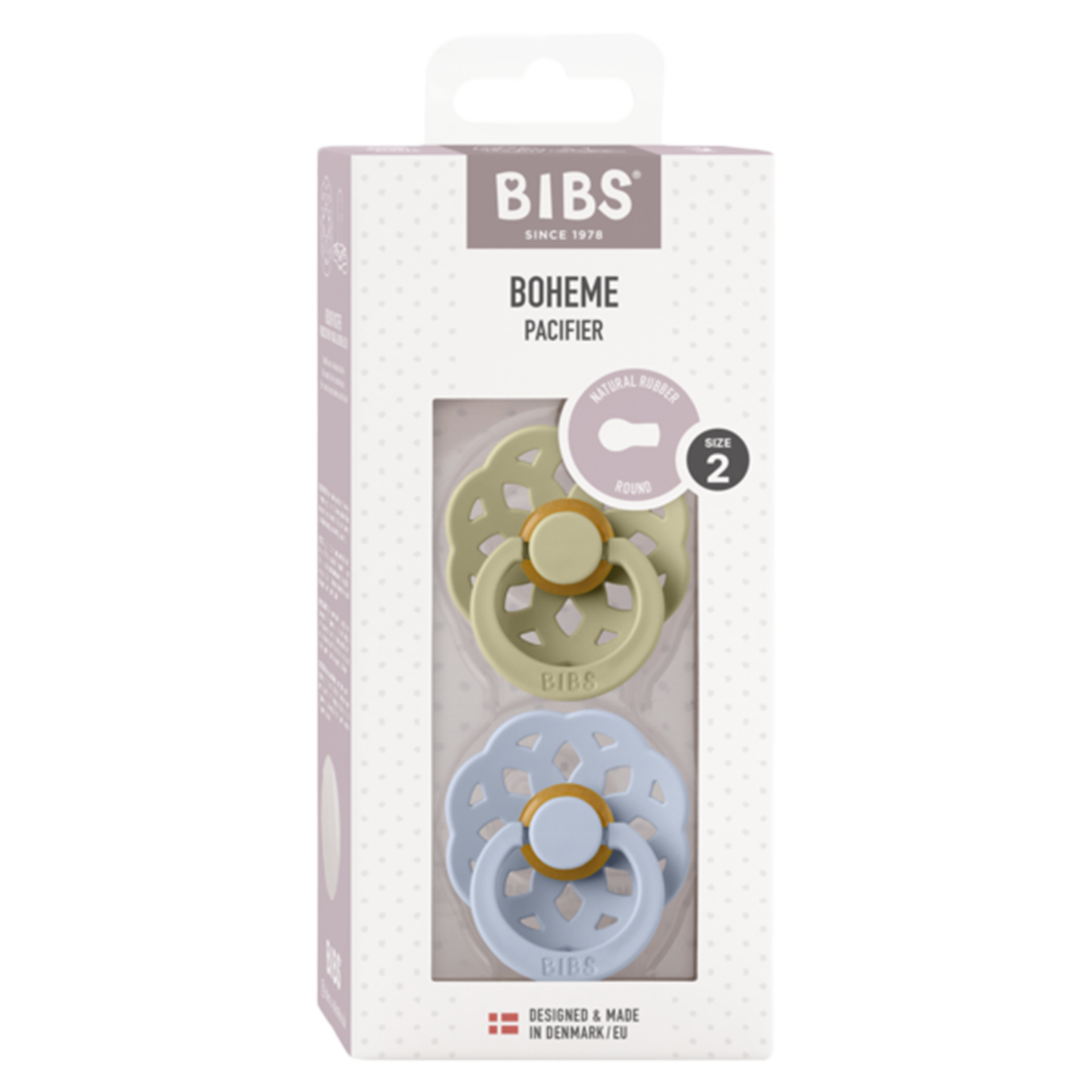 Schnuller BIBS Boheme Khaki & Dusty Blue