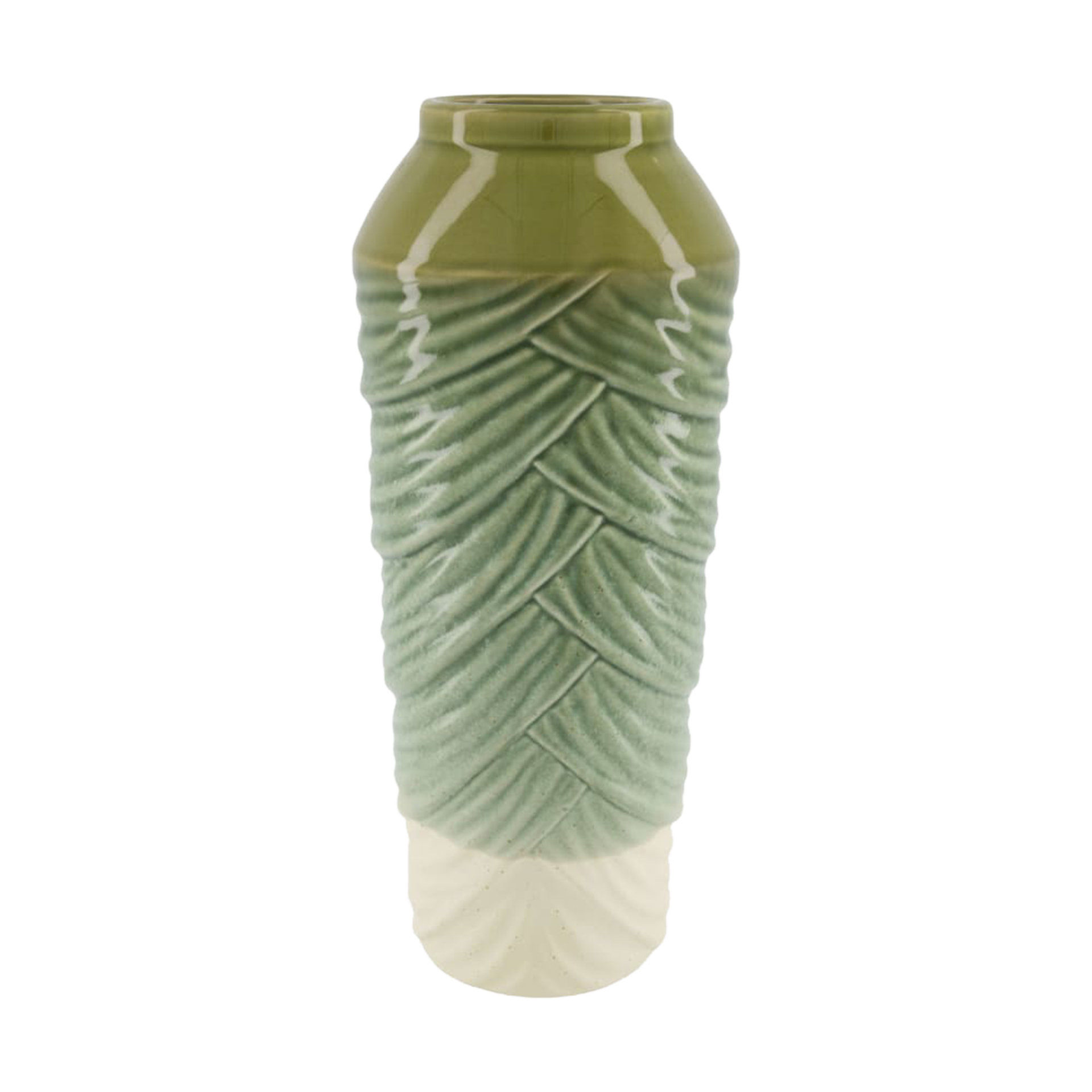 Vase Grün-Weiß