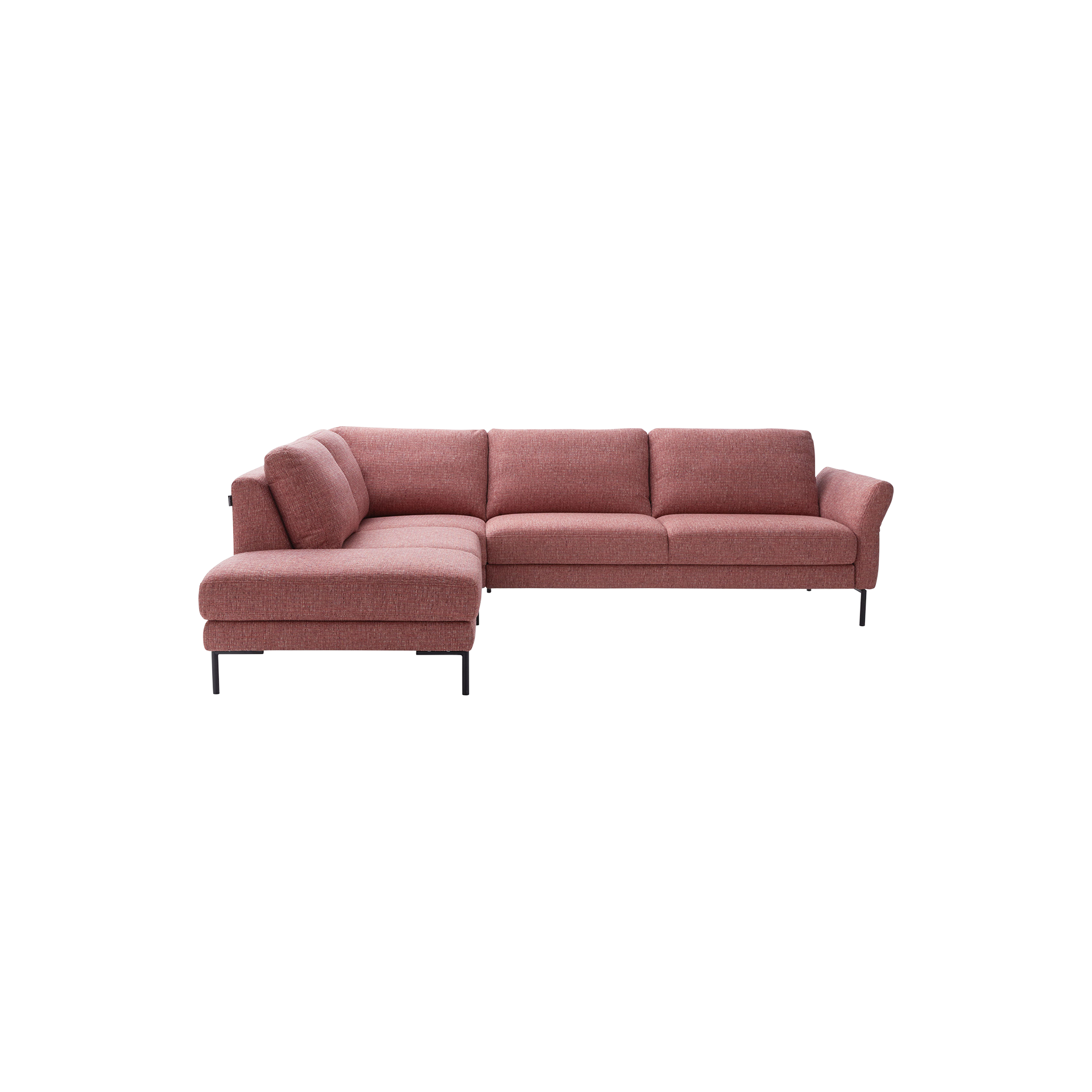 Contur Ecksofa Enna mit motorischer Sitztiefenverstellung Rosa