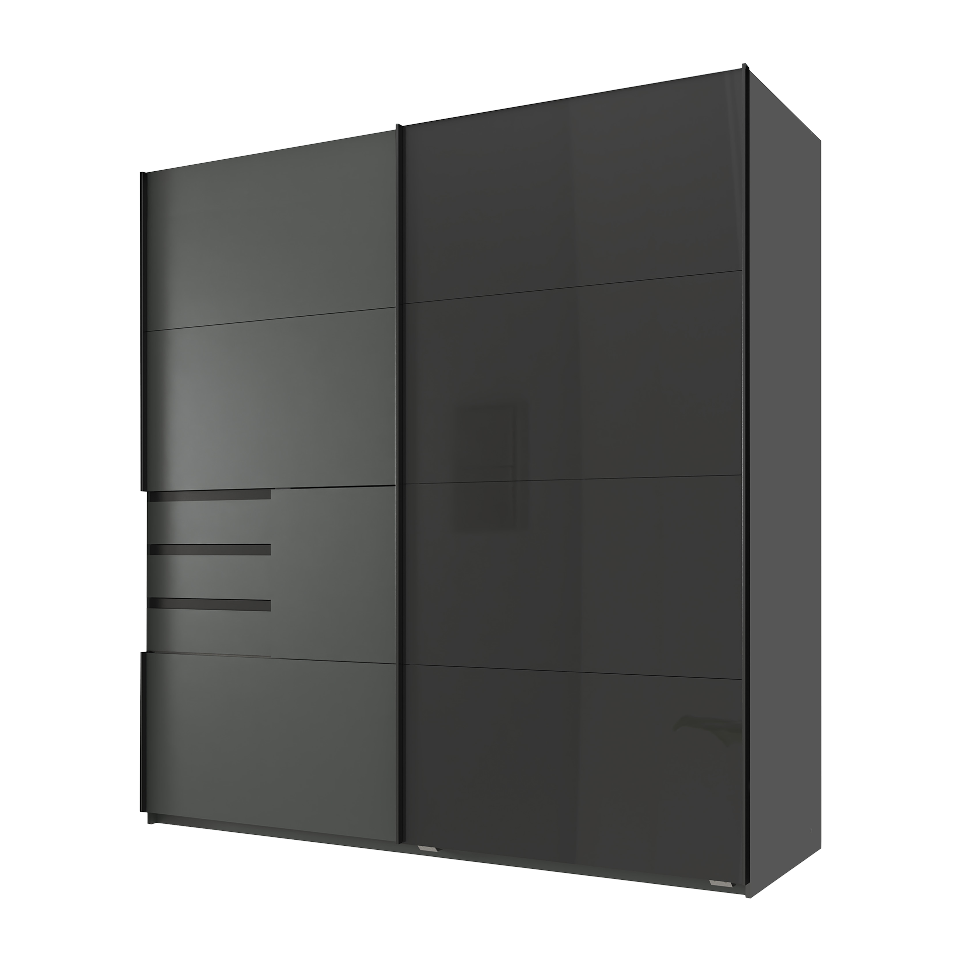 Schwebetürenschrank Schweiz Grau 65*180*198