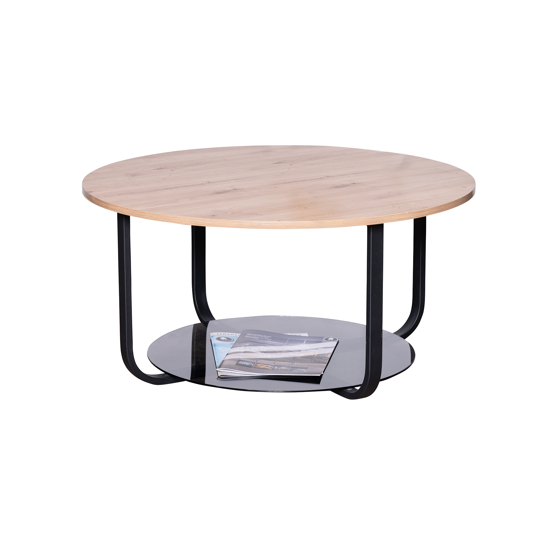 Couchtisch Meranda Eichefarben Schwarz 80*80*40 Couchtisch Meranda Eichefarben Schwarz 80*80*40