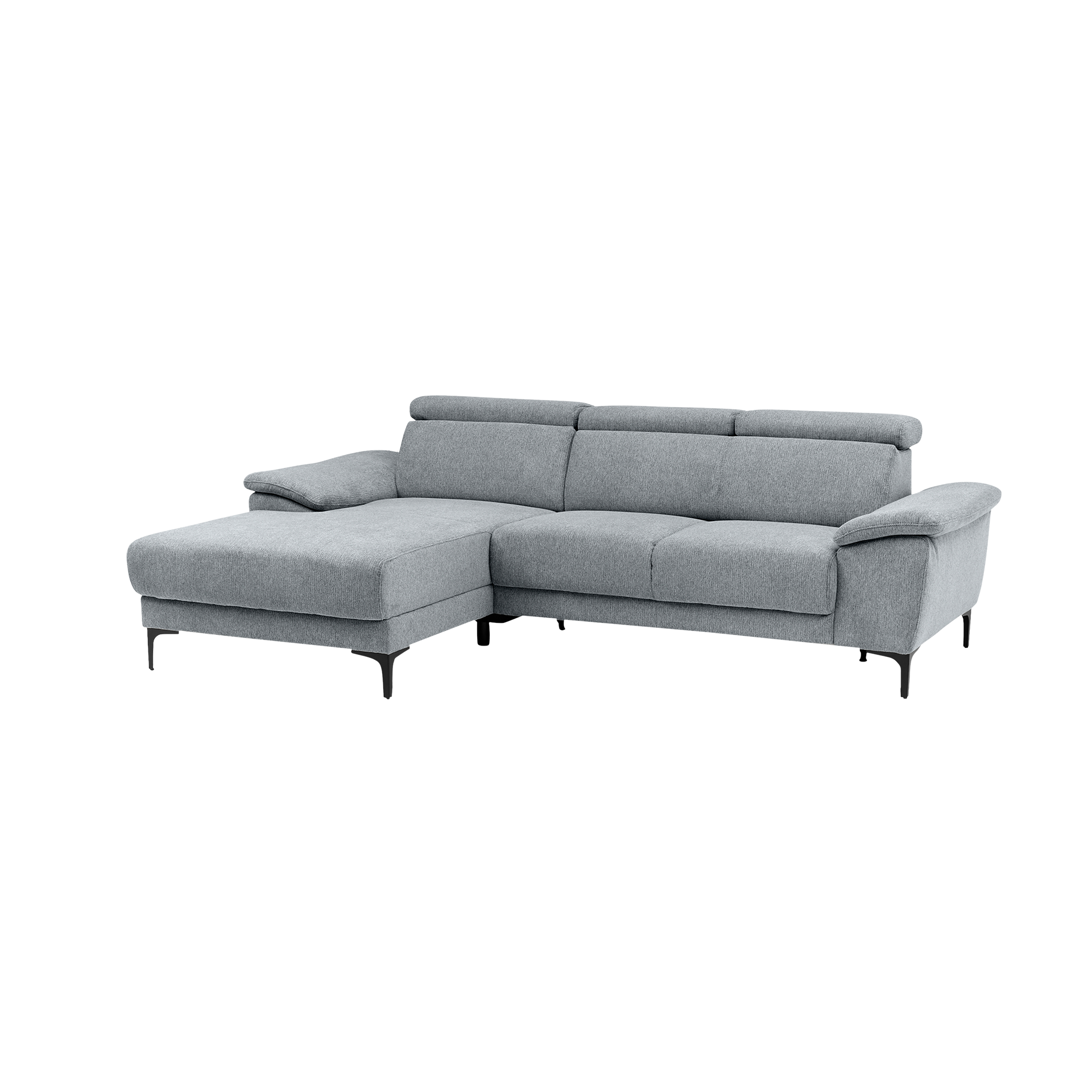 Ecksofa Ezra Grau Ottomane links Ecksofa Ezra Grau Ottomane links