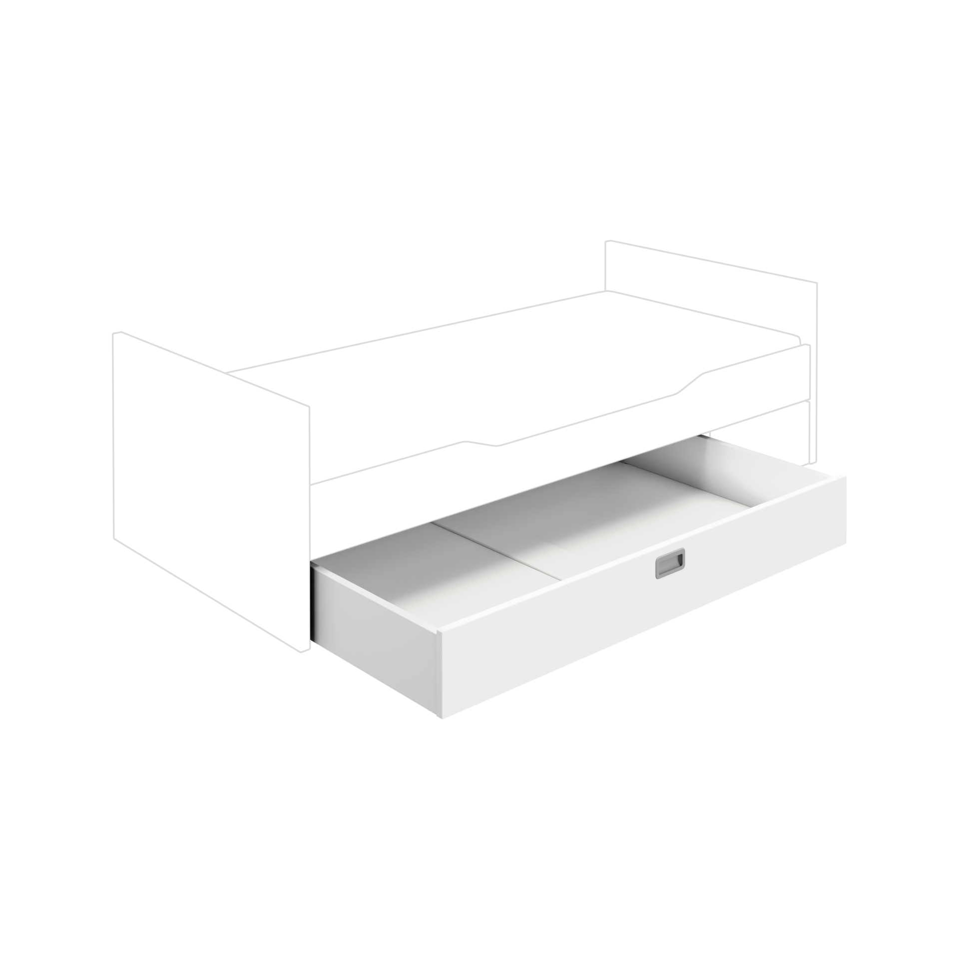 Paidi Bettkasten Oscar Griff Chrom Korpus Kreideweiß Paidi Bettkasten Oscar Griff Chrom Korpus Kreideweiß