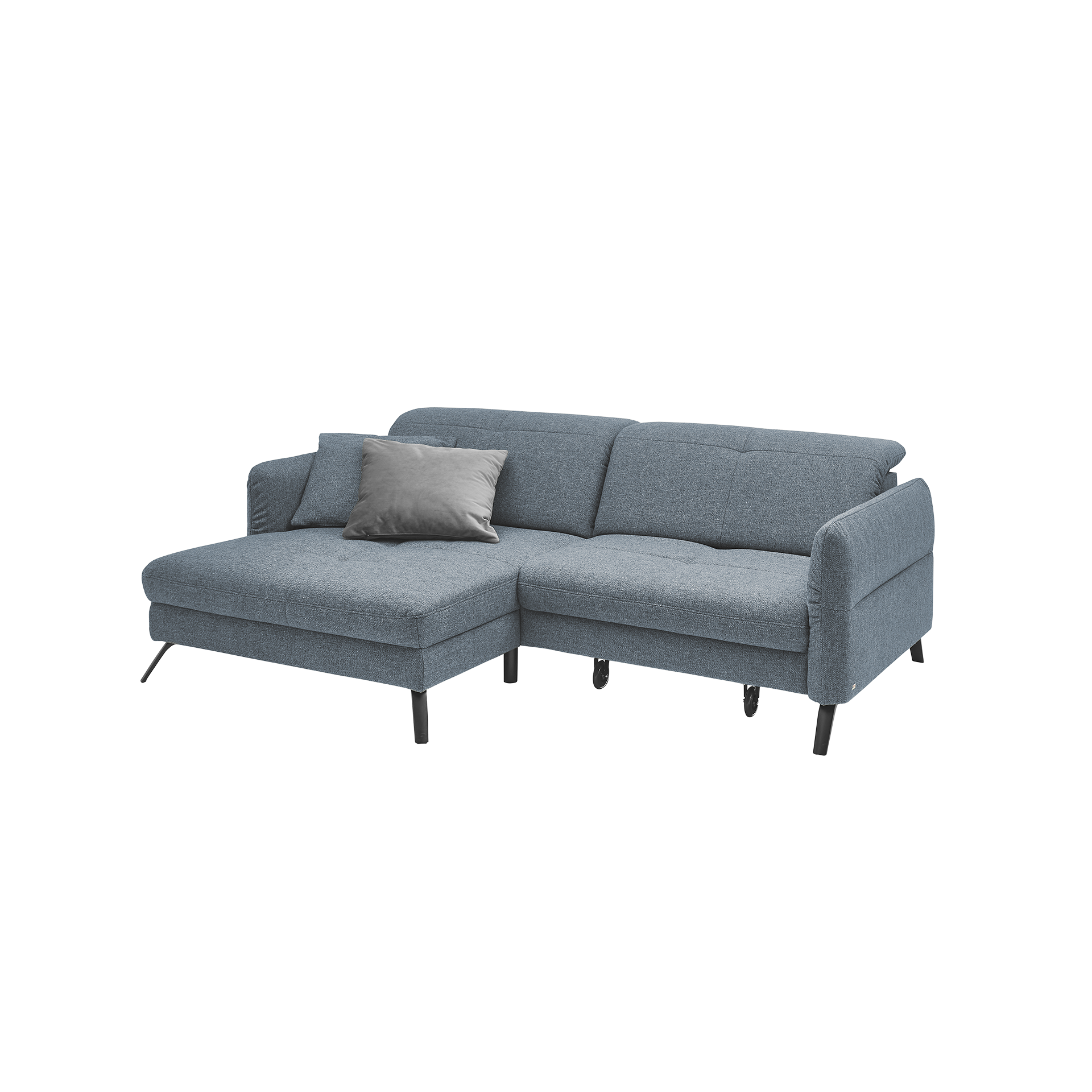 set one by Musterring Ecksofa SO 4400 Blau Ottomane links