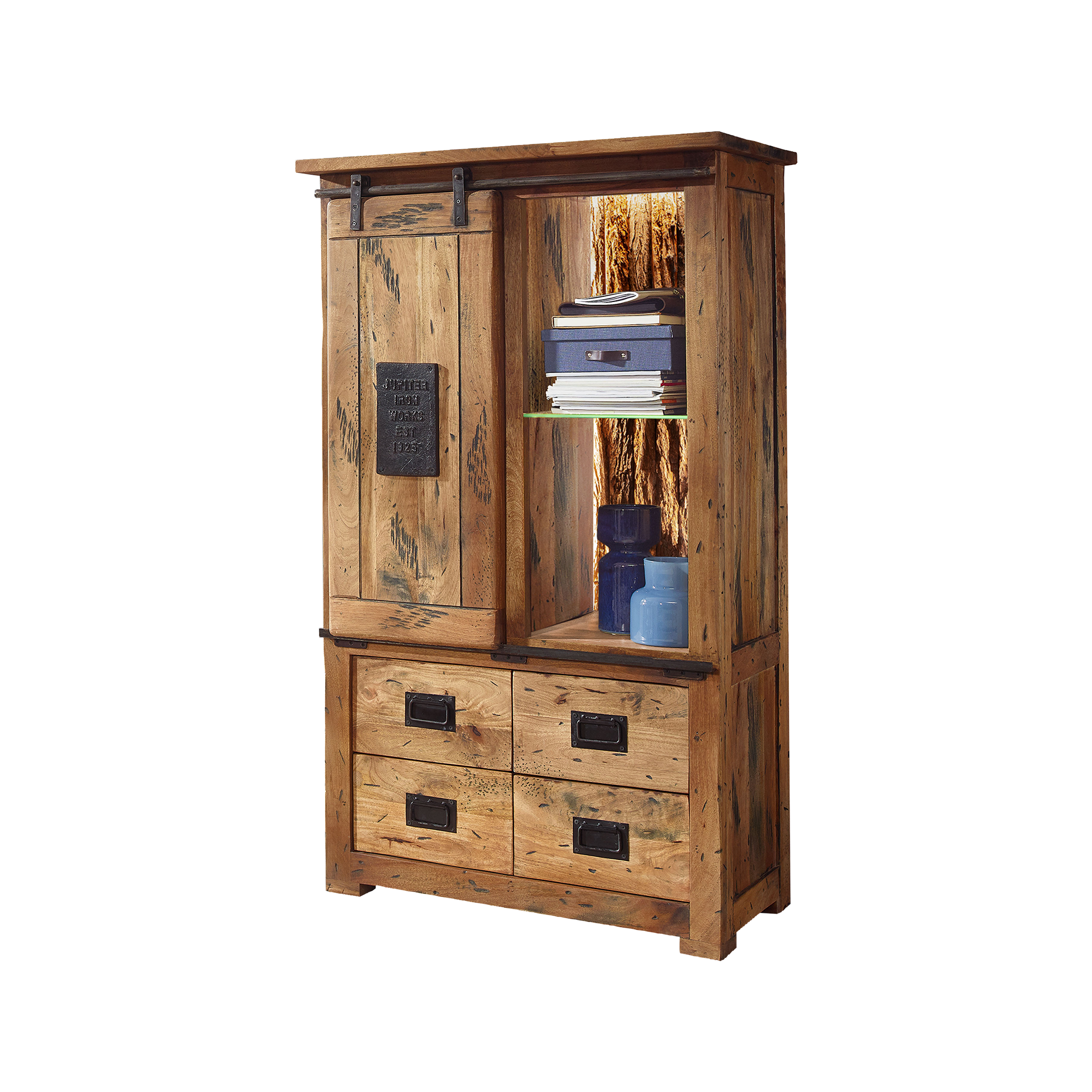 Novofurn Highboard Lina Holzfarben 90*45*150
