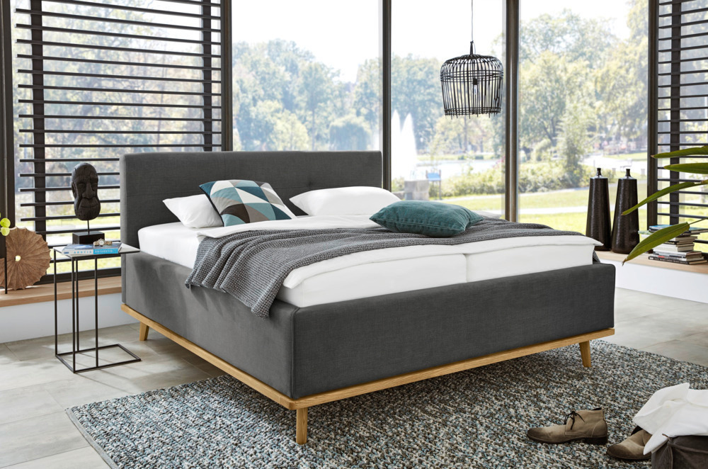 Musterring Polsterbett Delphi Rahmen Eichefarben Bezug Anthrazit Fuß Eichefarben 180x200 cm Musterring Polsterbett Delphi Rahmen Eichefarben Bezug Anthrazit Fuß Eichefarben 180x200 cm