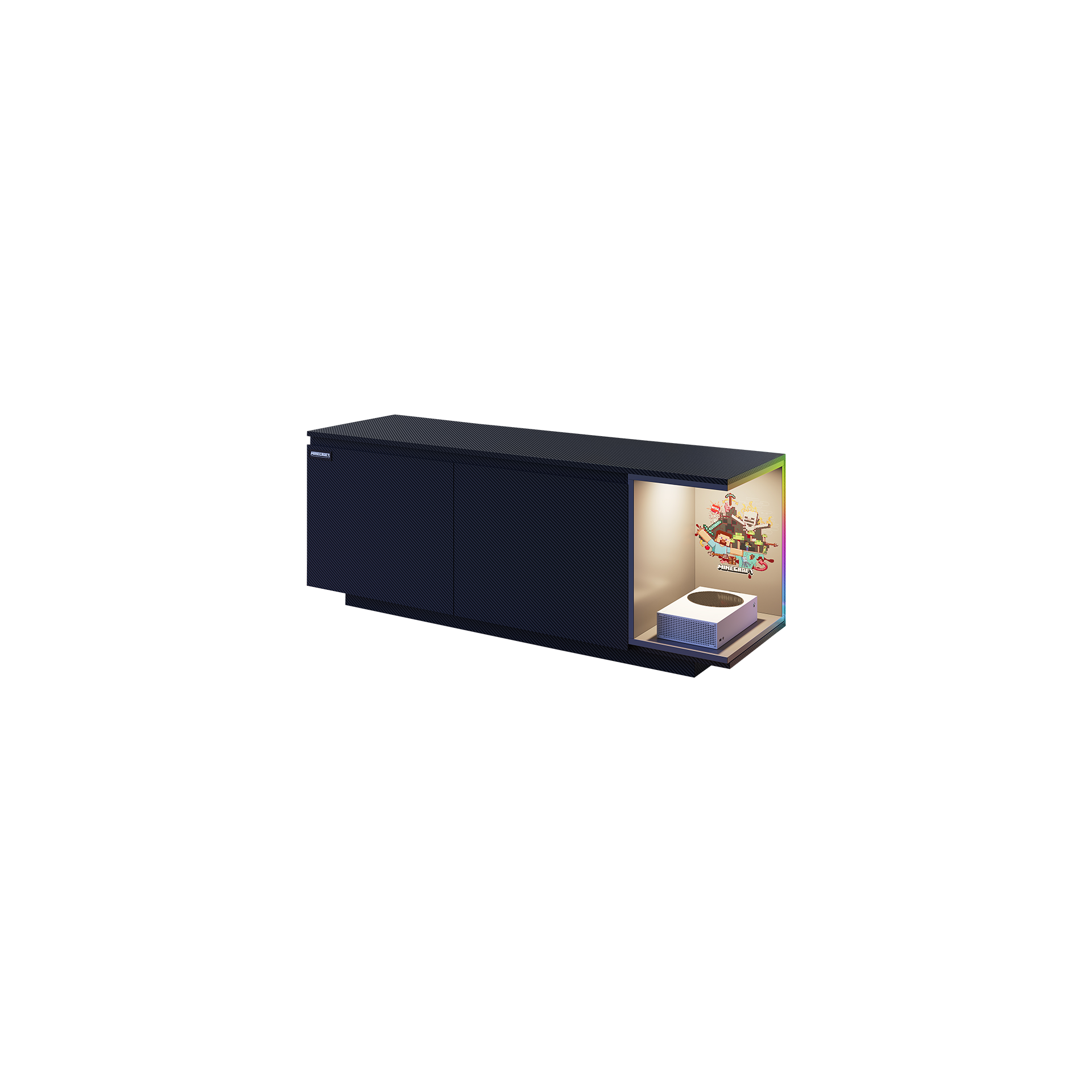 Minecraft Lowboard MC Schwarz
