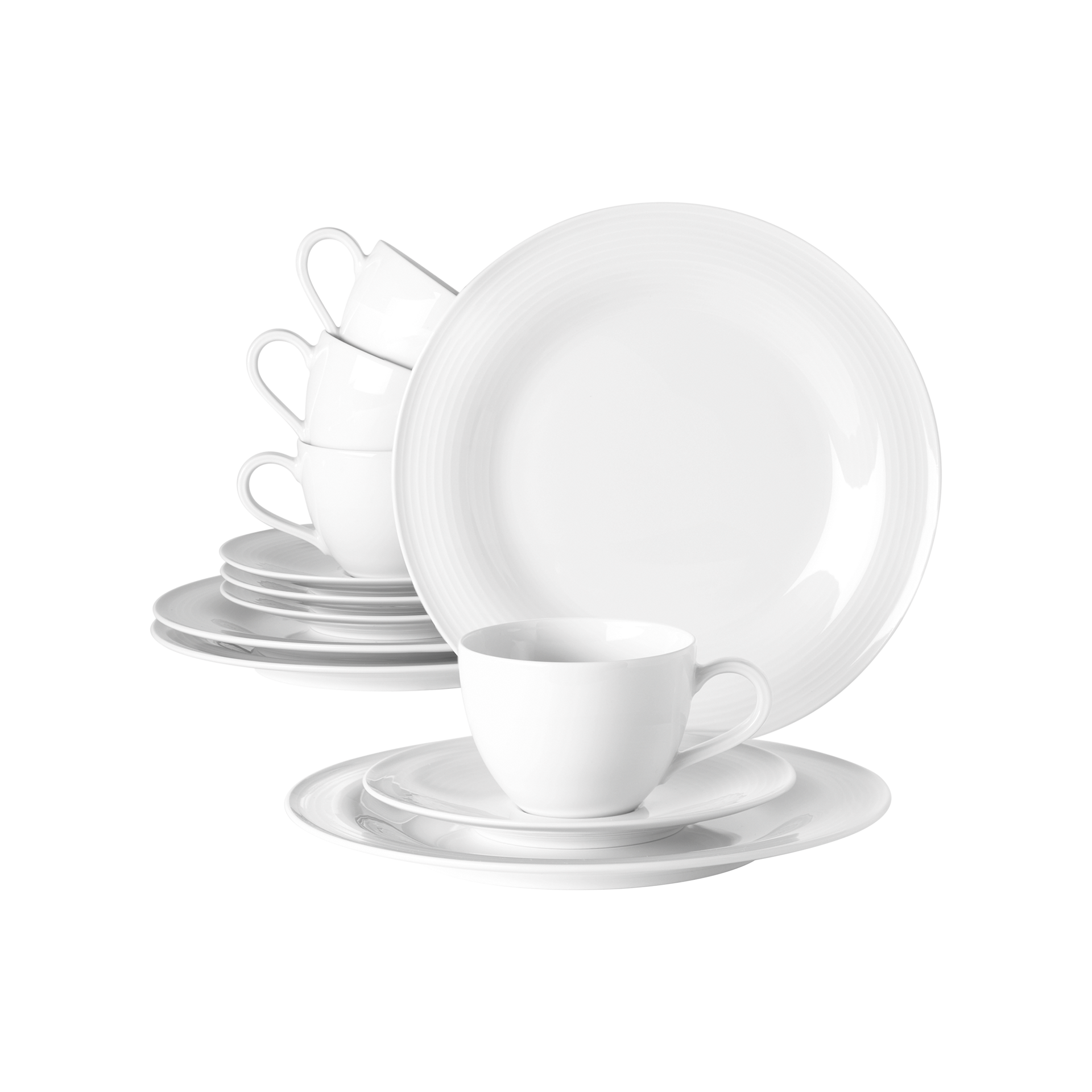 Kaffeeservice Beat 12-teilig Weiß