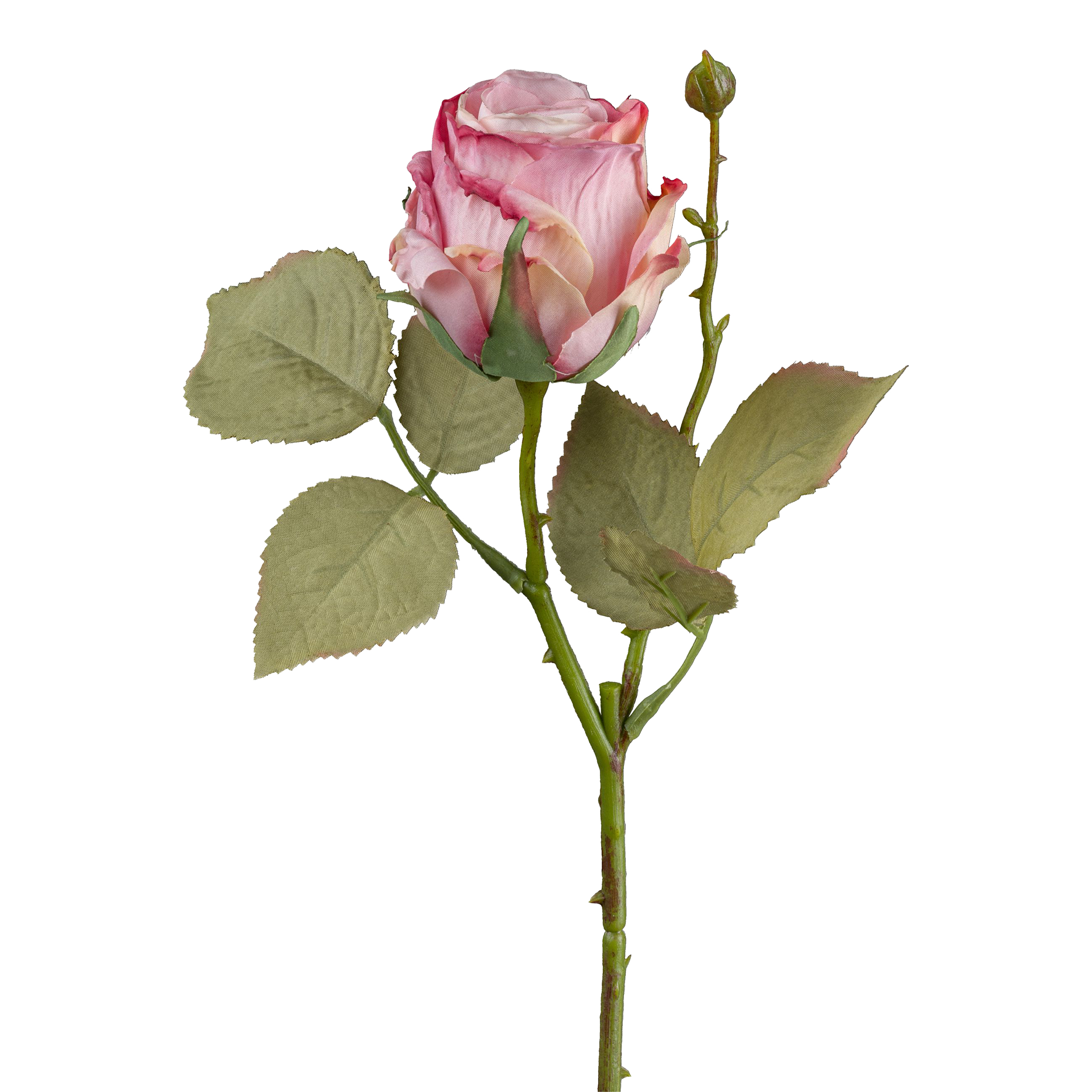 Kunstblume Vintagerose Grün-Rosa Kunstblume Vintagerose Grün-Rosa
