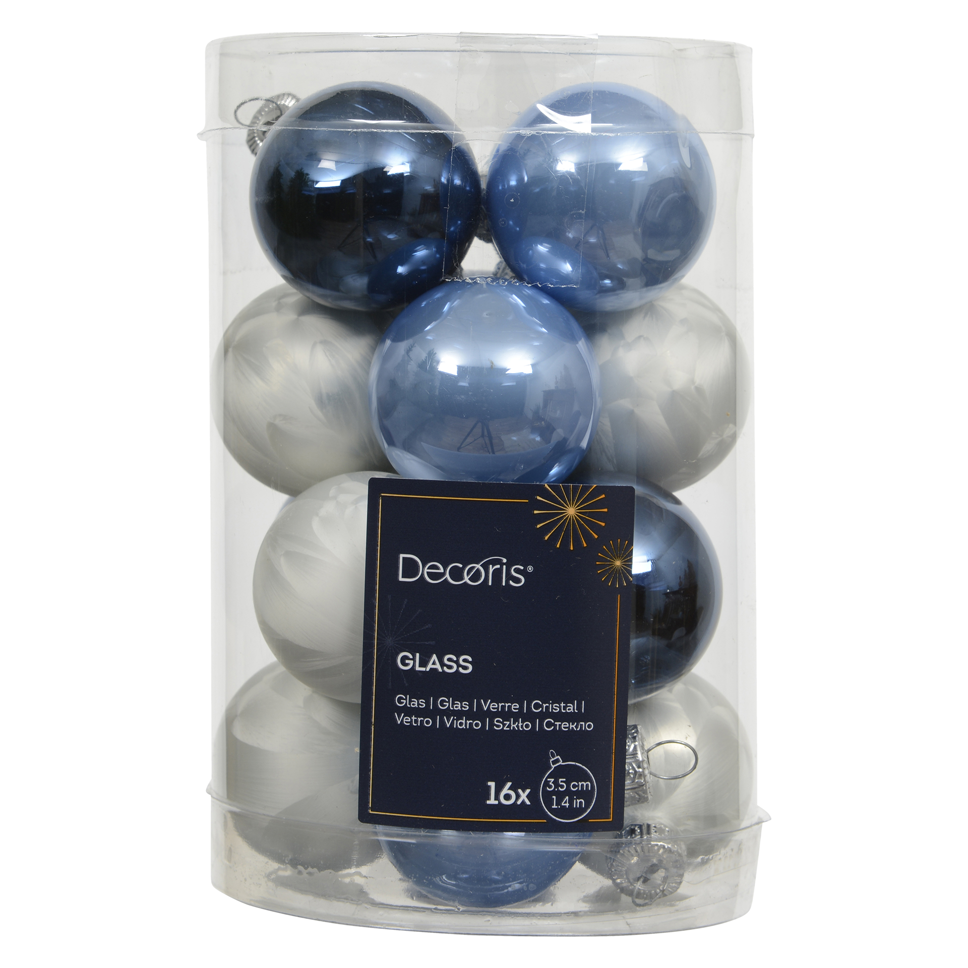 Weihnachtskugeln Ice World blau m/andere farbe(n)