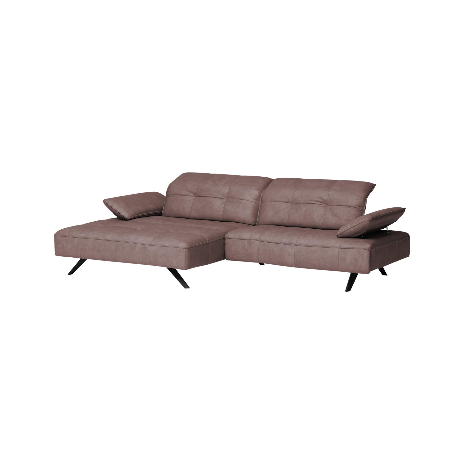 JOOP! Ecksofa Square Rosa Kopfstütze manuell verstellbar Fußteil motorisch verstellbar Sitztiefe manuell verstellbar Ottomane links JOOP! Ecksofa Square Rosa Kopfstütze manuell verstellbar Fußteil motorisch verstellbar Sitztiefe manuell verstellbar Ottomane links