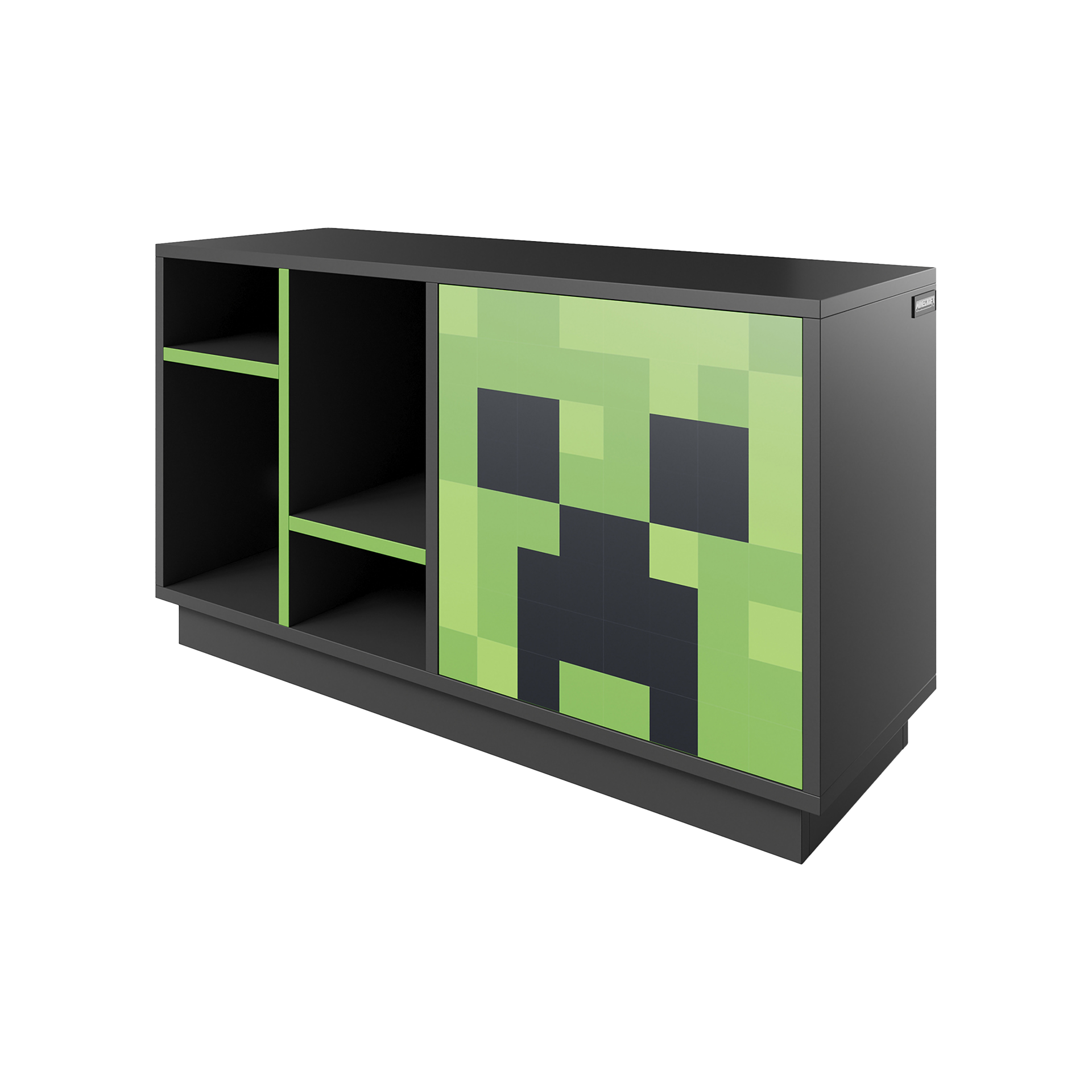 Minecraft Lowboard Creeper Schwarz Minecraft Lowboard Creeper Schwarz