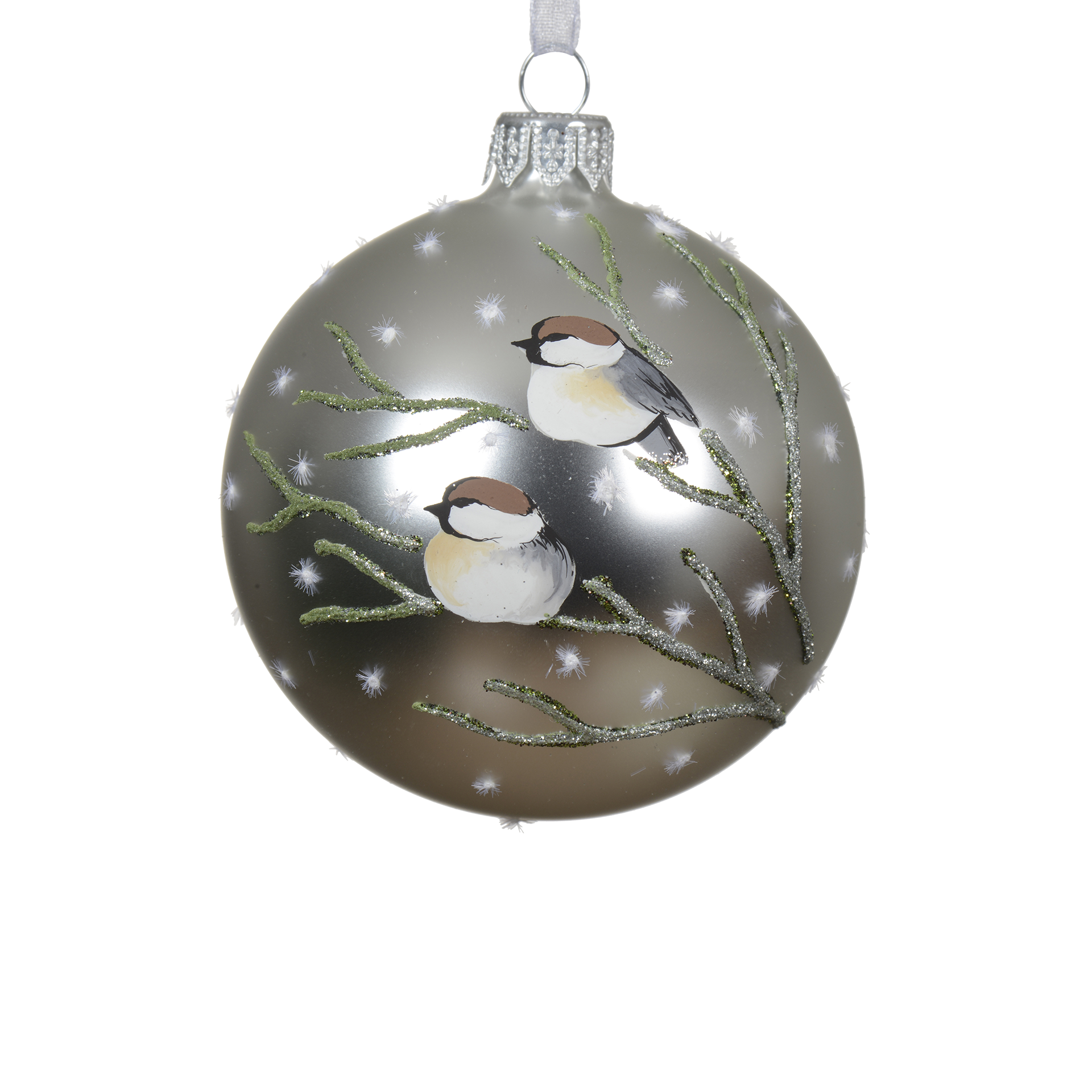 Weihnachtskugeln Ice World silber