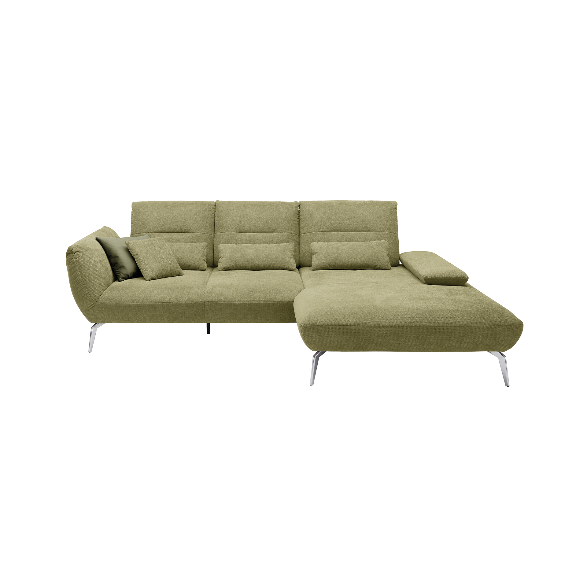 Ecksofa Papillon Grün Ottomane rechts Ecksofa Papillon Grün Ottomane rechts