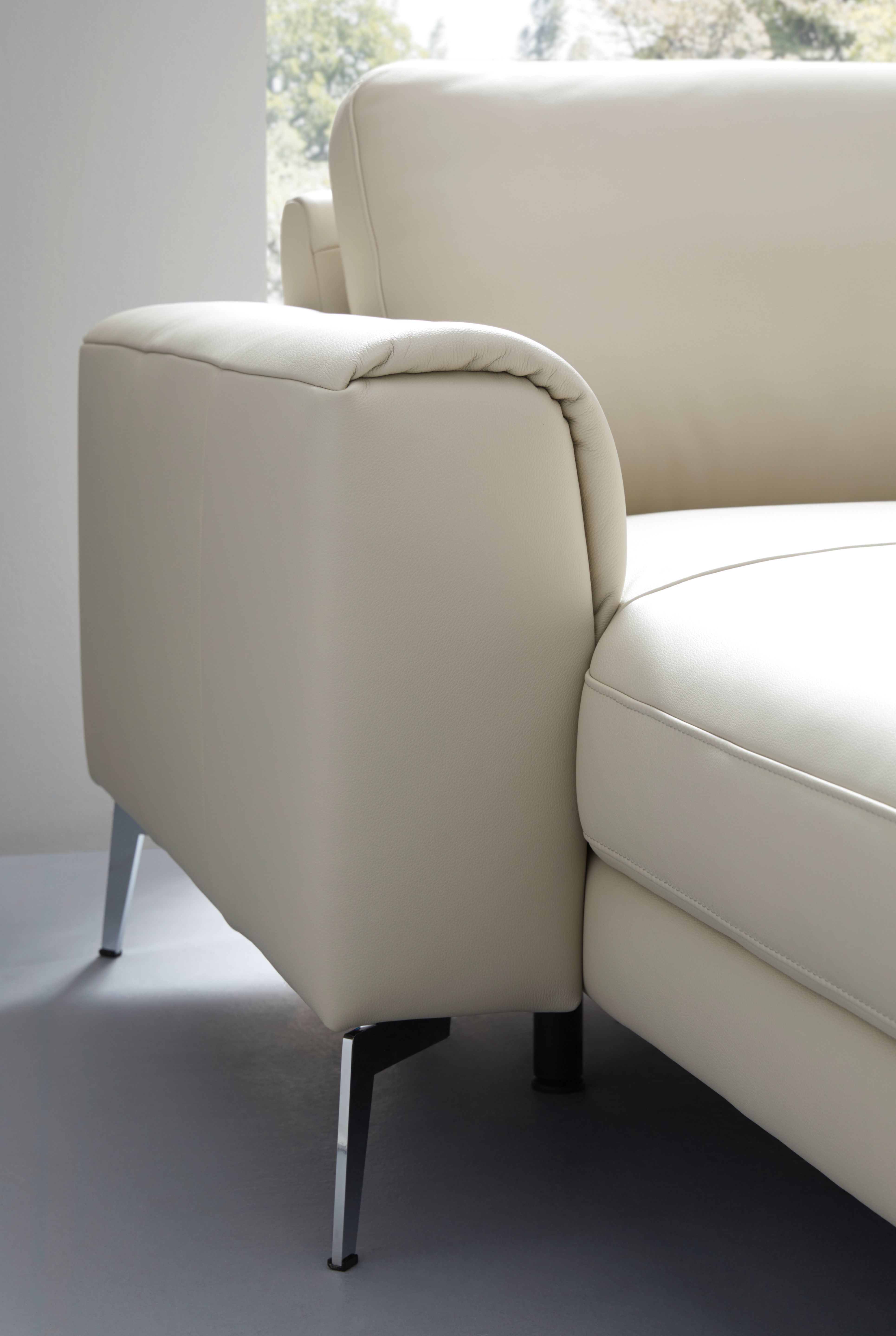Contur Ecksofa Enna Bezug Leder Weiß Contur Ecksofa Enna Bezug Leder Weiß