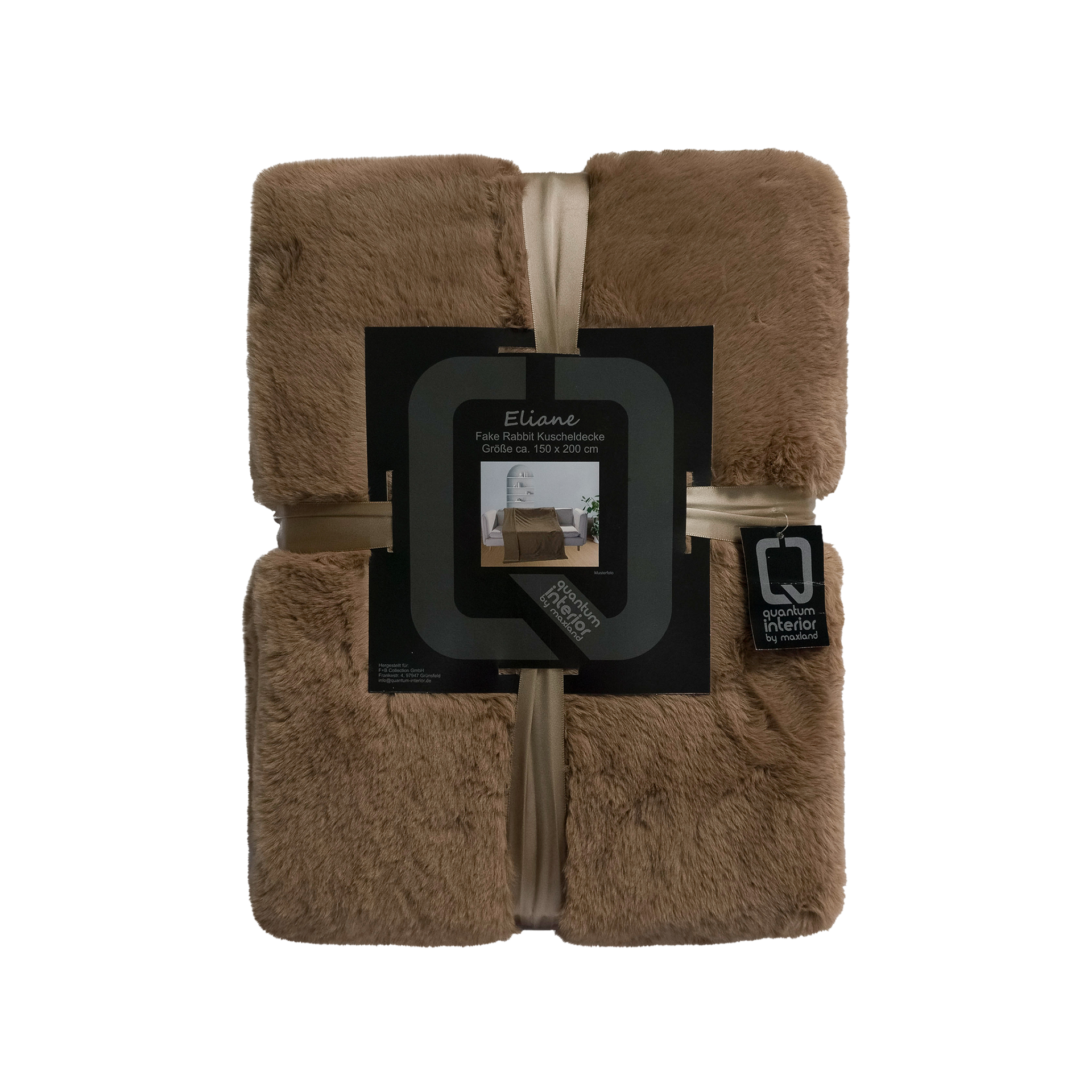 Kuscheldecke Rabbit Fur Braun 150x200cm