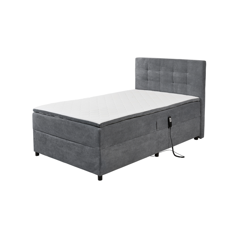 Boxbett Western Anthrazit mit Motor 120x200 cm