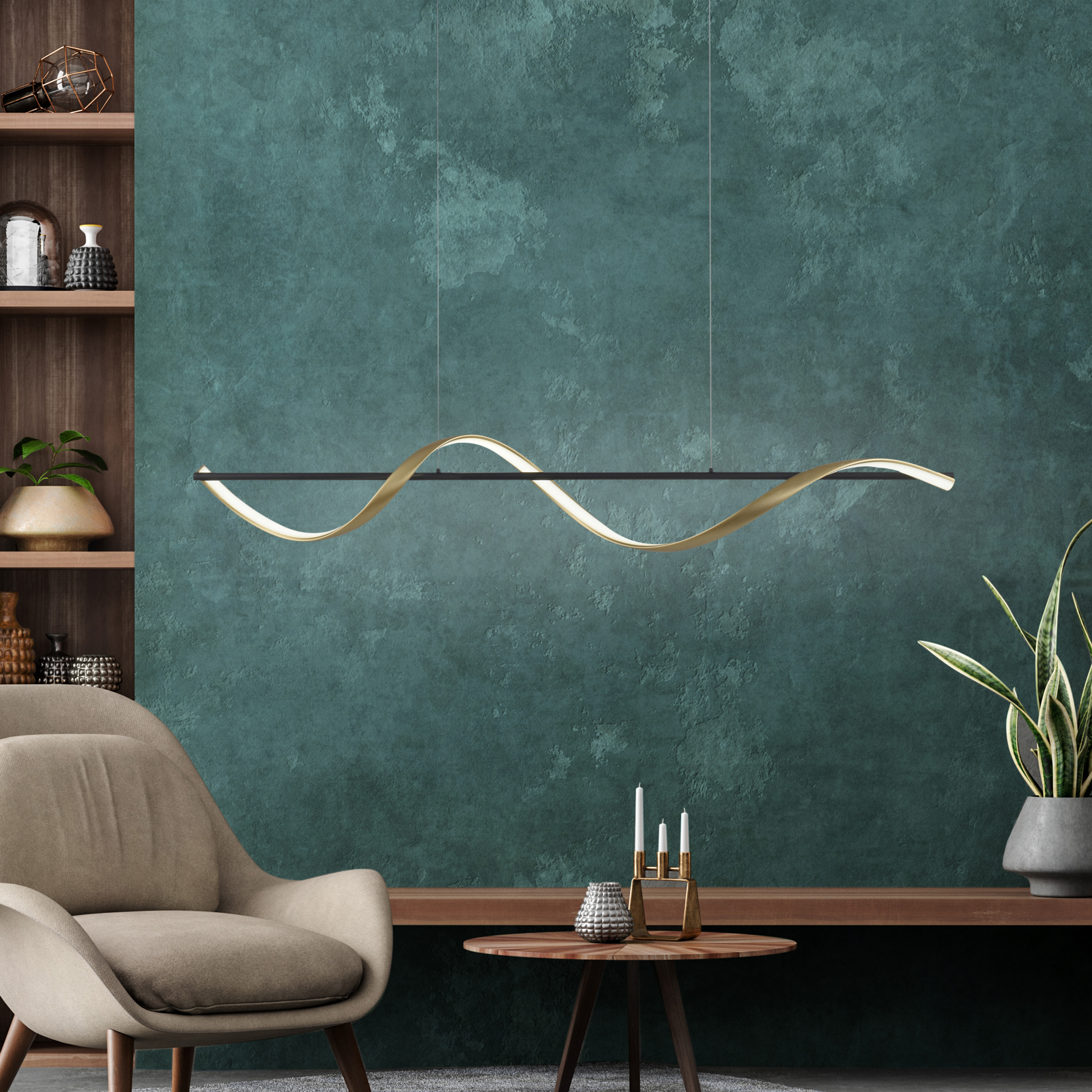 Pendelleuchte Q-SWING goldfarben Anthrazit Silber Pendelleuchte Q-SWING goldfarben Anthrazit Silber