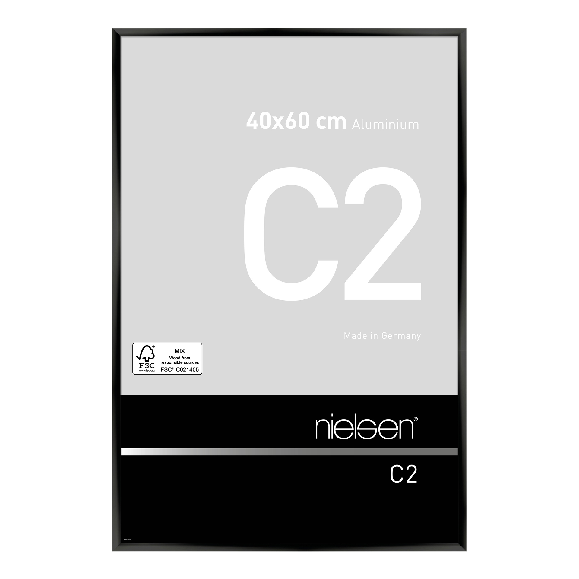 Bilderrahmen C2 Eloxal schwarz glanz Bilderrahmen C2 Eloxal schwarz glanz
