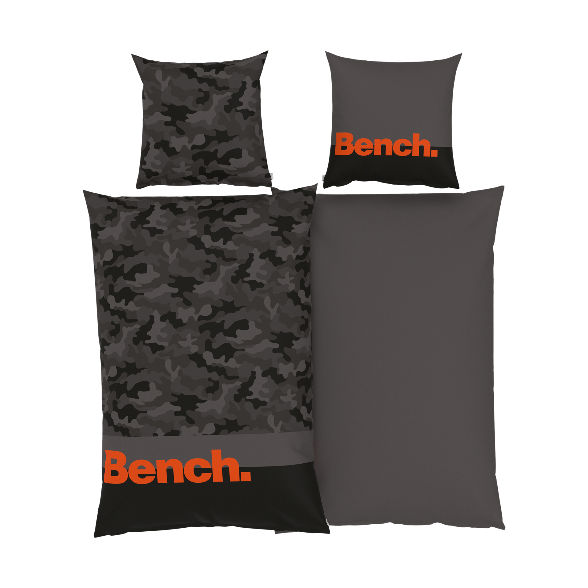 Renforce Bettwäsche Bench Camouflage Schwarz 135x200cm Renforce Bettwäsche Bench Camouflage Schwarz 135x200cm