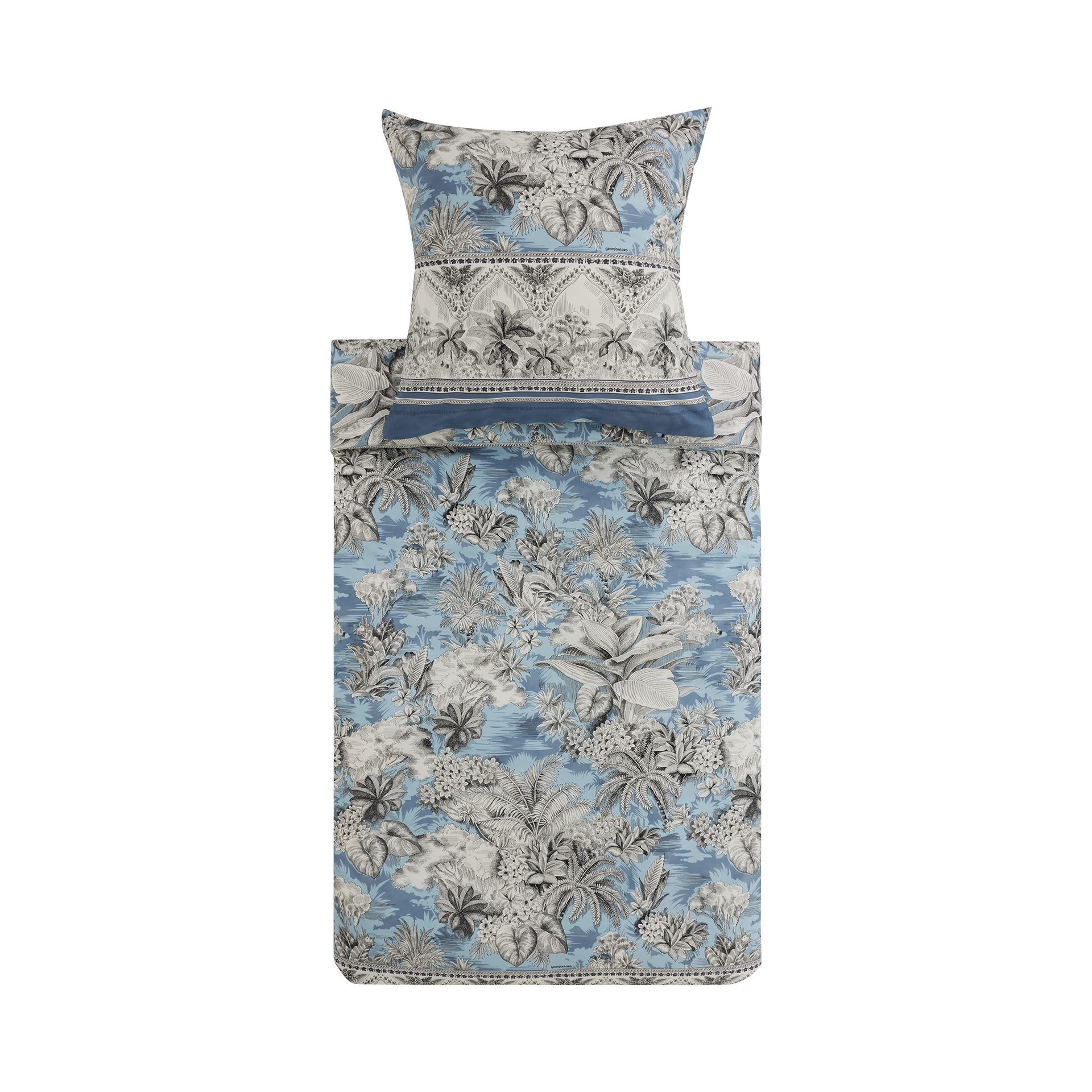 Satin Bettwäsche Boboli Hellblau 135x200cm Satin Bettwäsche Boboli Hellblau 135x200cm