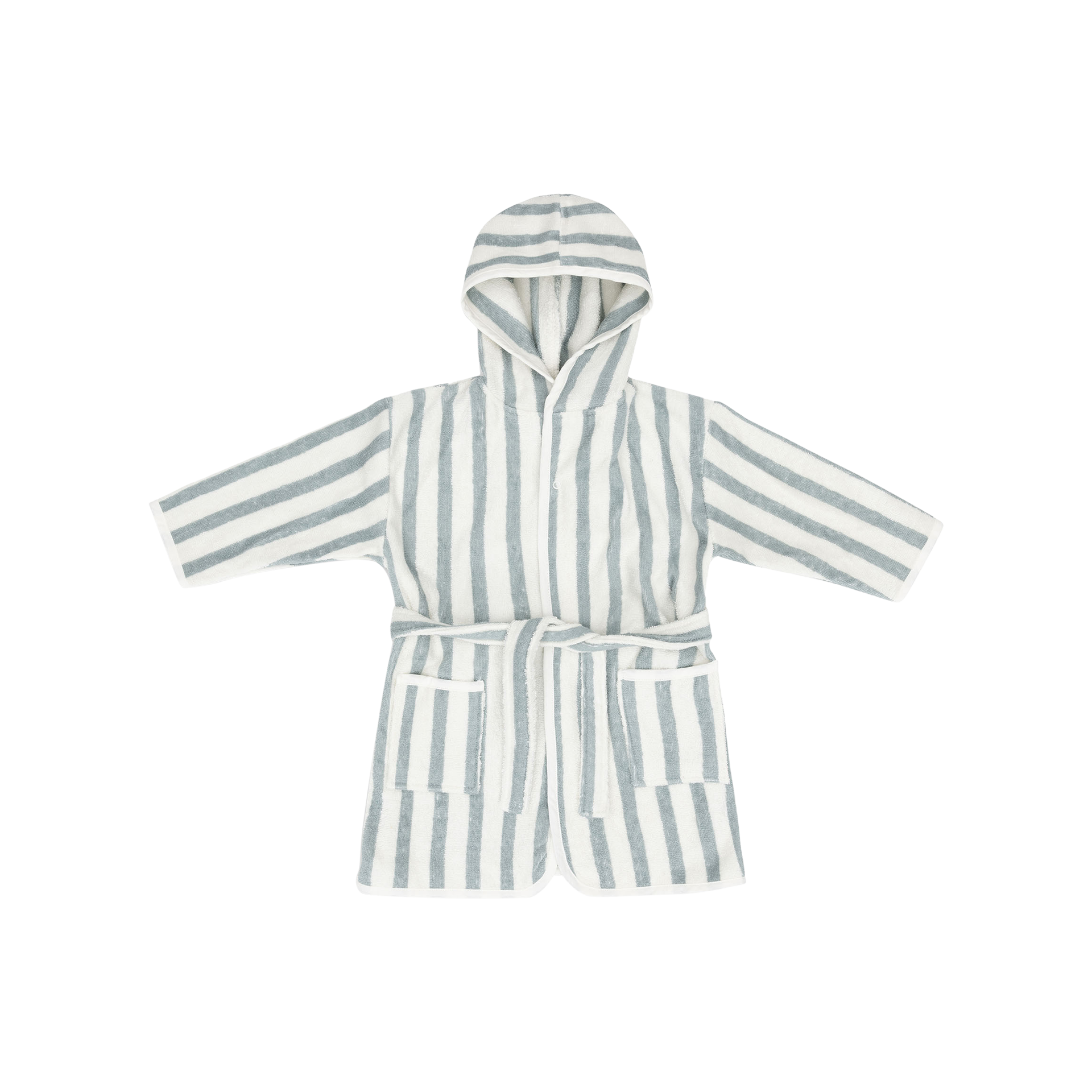 Bademantel Stripe Frottee 1-2 Jahre Sea Green