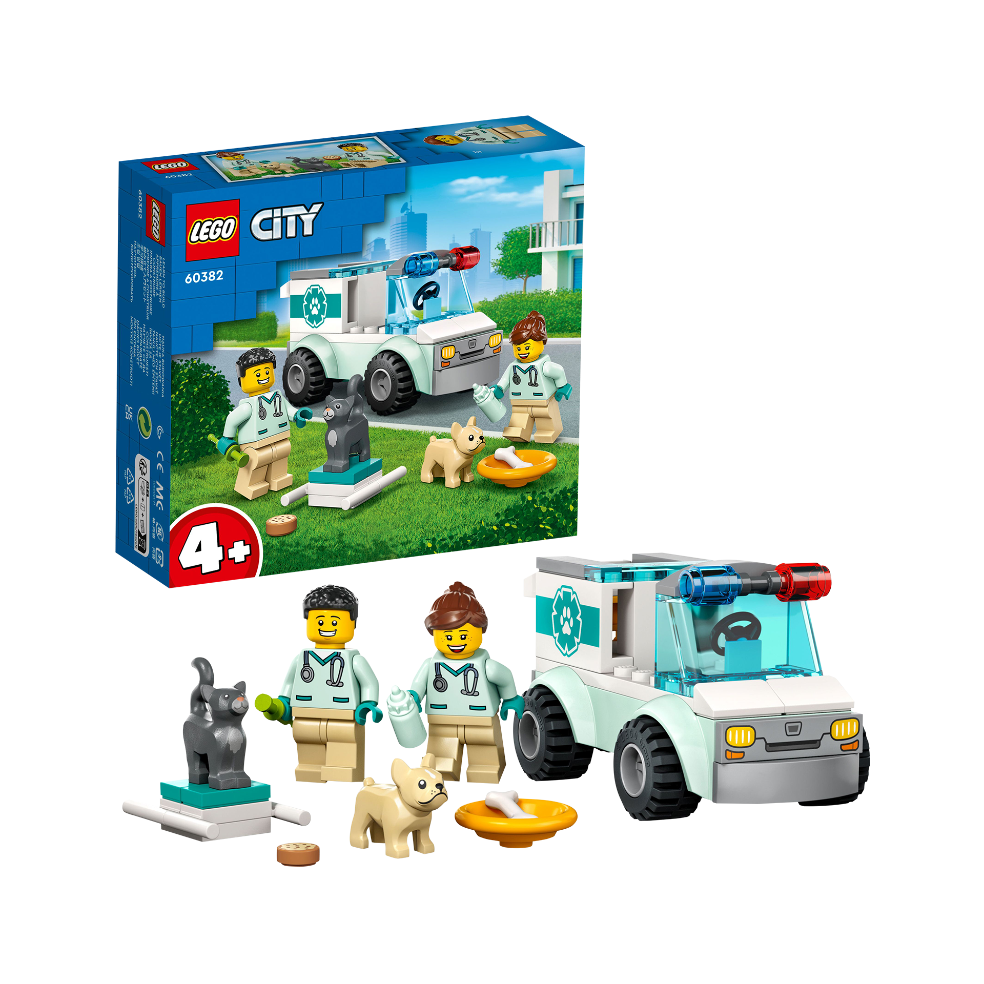 Spiel-Fahrzeug Lego City Tierrettungswagen Mehrfarbig Spiel-Fahrzeug Lego City Tierrettungswagen Mehrfarbig