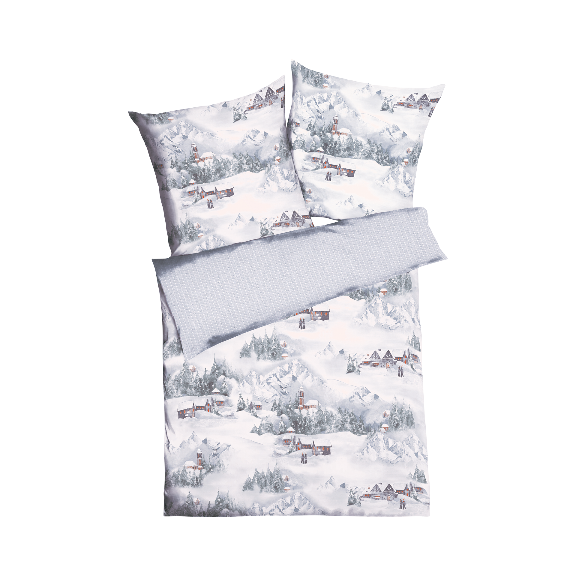 Biberbettwäsche Cozy Silber 135x200cm Biberbettwäsche Cozy Silber 135x200cm