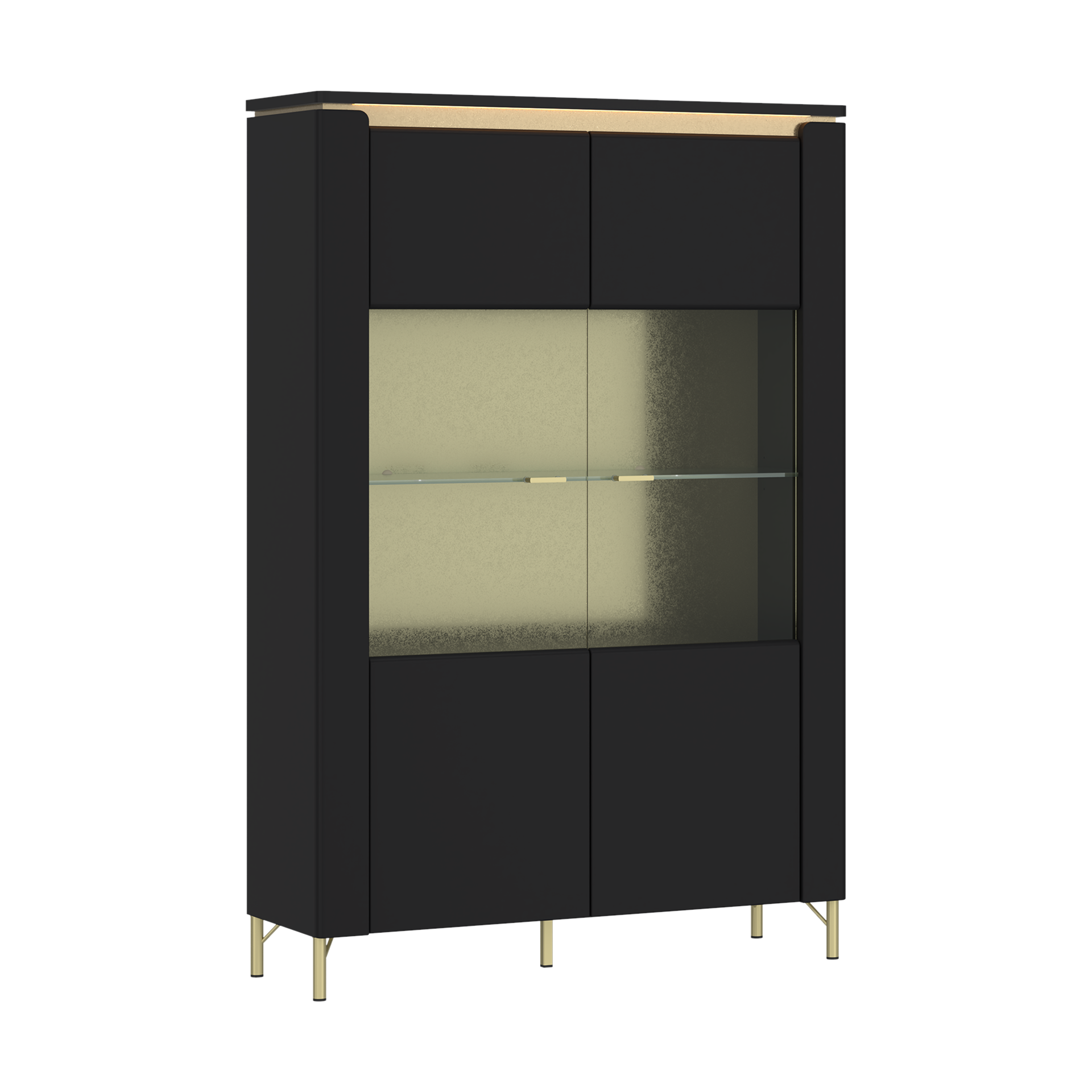 Vitrine Norica Schwarz 40*110.4*169.2 Vitrine Norica Schwarz 40*110.4*169.2