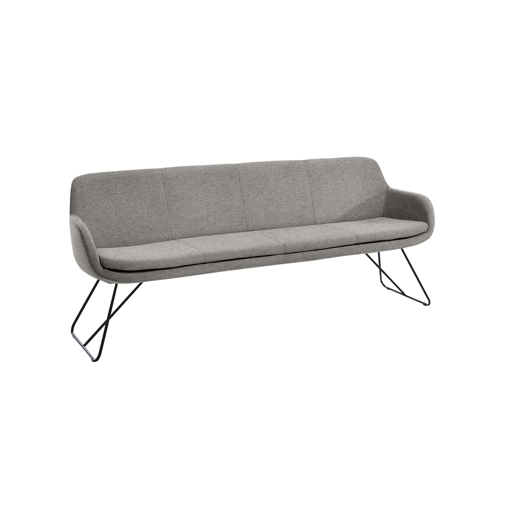 Musterring Sitzbank Tavia Bezug Florida taupe Gestell Schwarz Musterring Sitzbank Tavia Bezug Florida taupe Gestell Schwarz