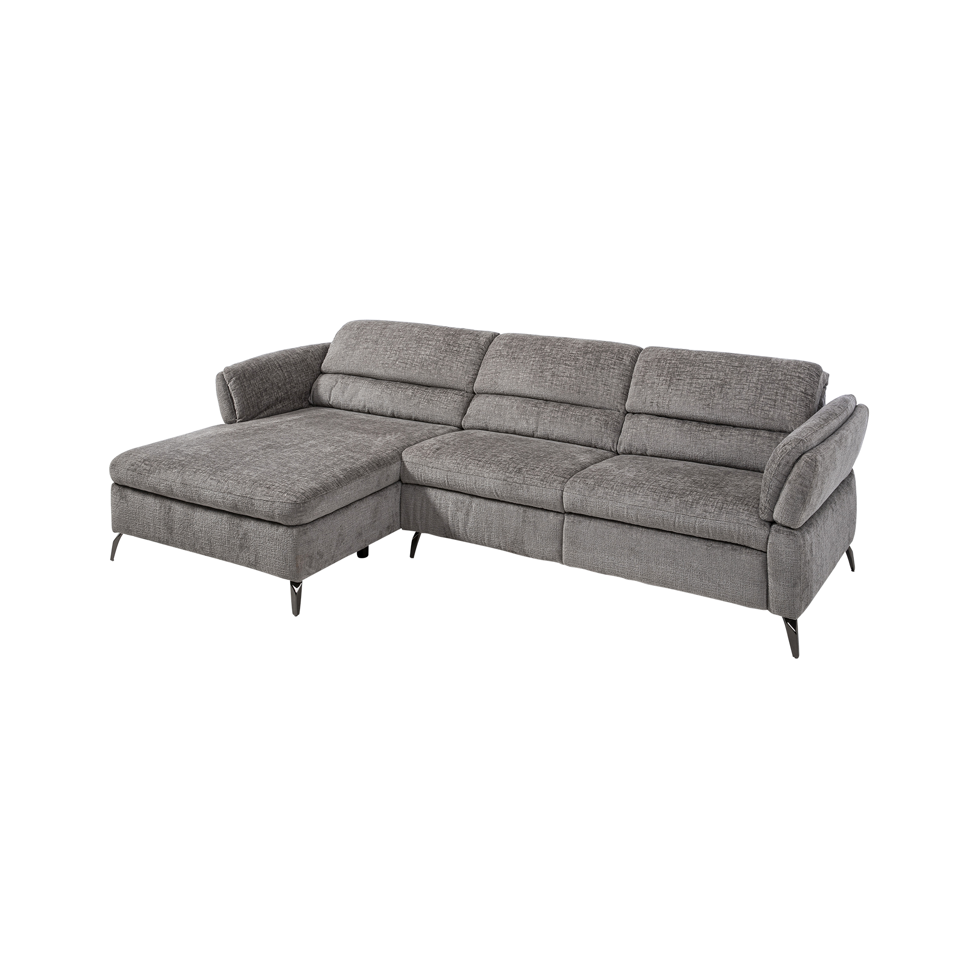 Francesca Garibaldi Ecksofa Garboldi Grau Sitzeinheit motorisch verstellbar Ottomane links Francesca Garibaldi Ecksofa Garboldi Grau Sitzeinheit motorisch verstellbar Ottomane links