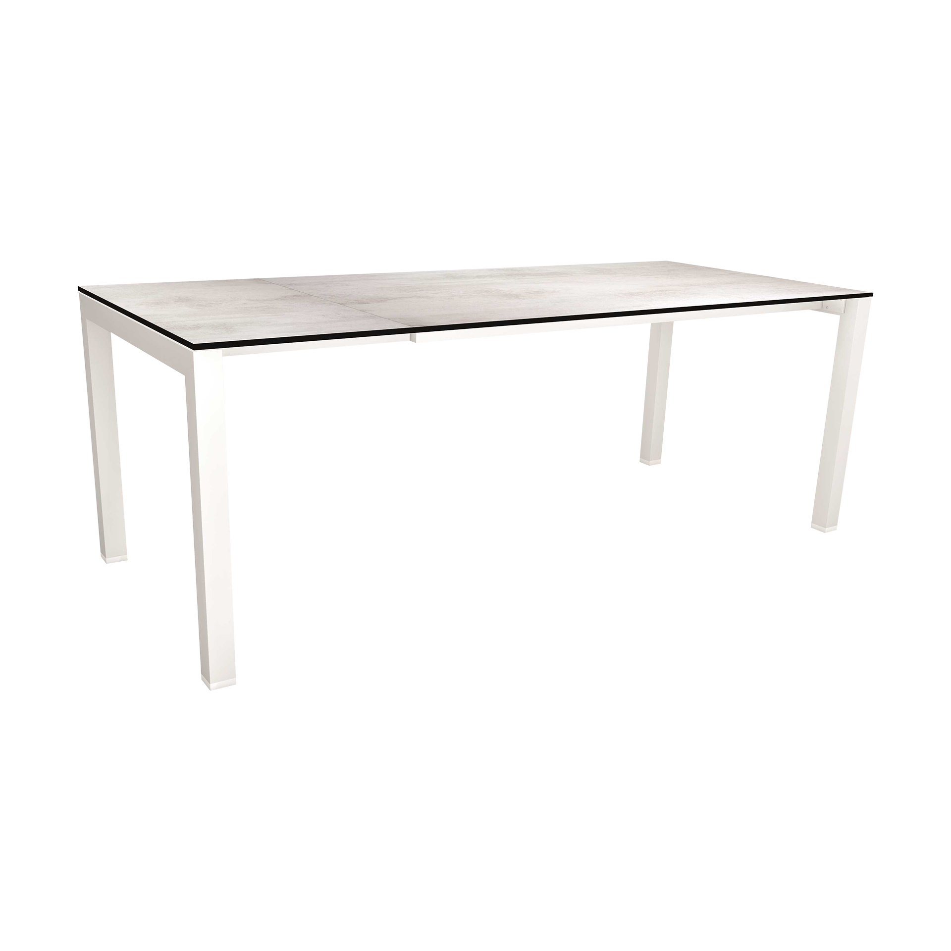 Stern Gartentisch ausziehbar Standard ausziehbar 174*90*75 Tischplatte Zement Hell Gestell Weiß Stern Gartentisch ausziehbar Standard ausziehbar 174*90*75 Tischplatte Zement Hell Gestell Weiß
